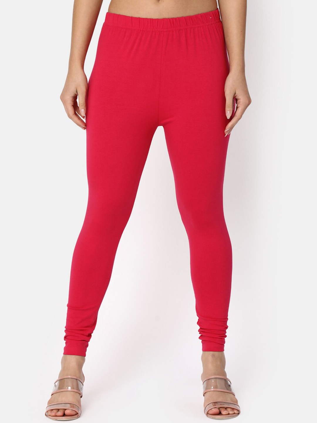 

V-Mart Churidar Length Leggings, Red