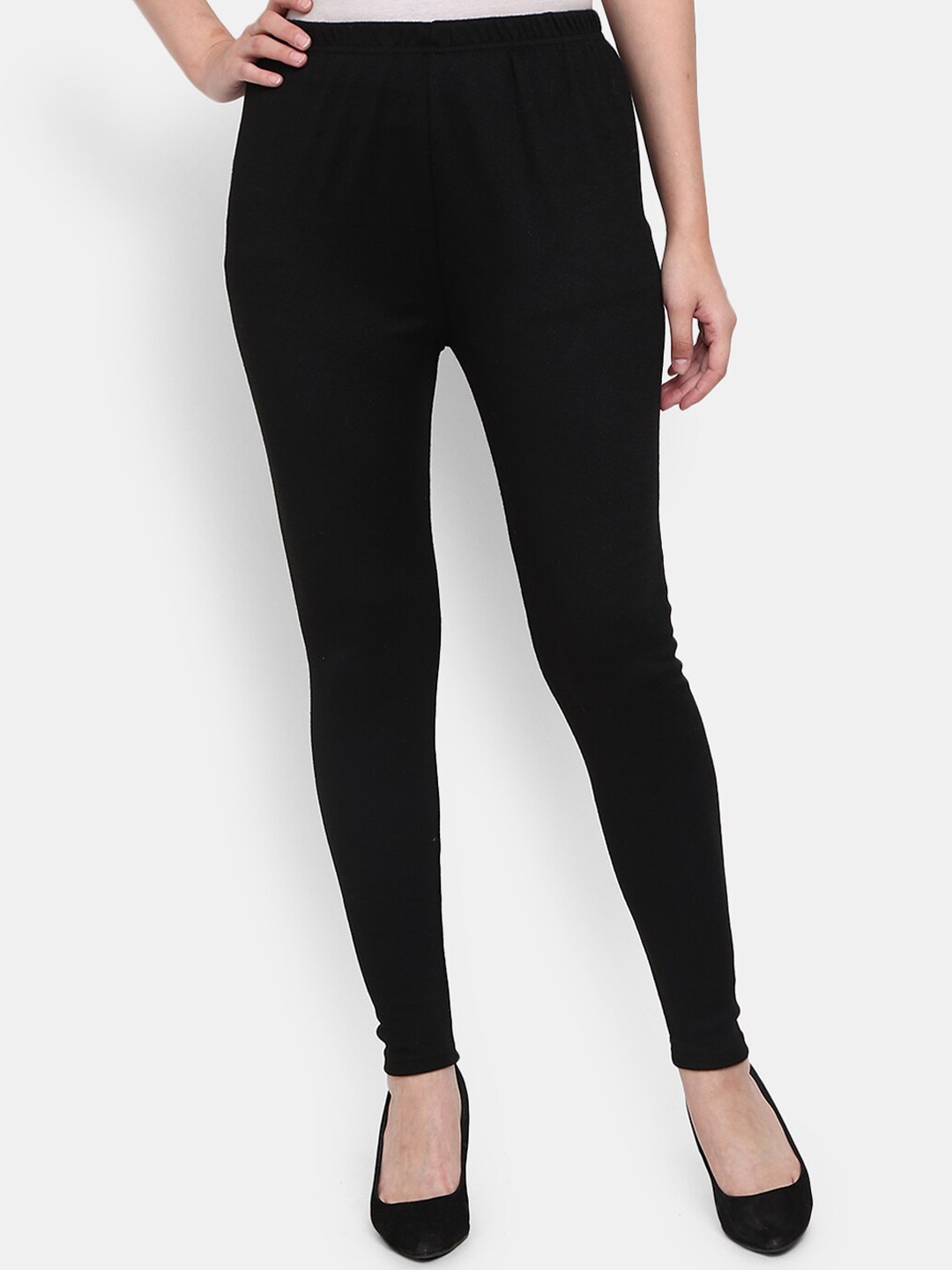 

V-Mart Churidar Length Leggings, Black