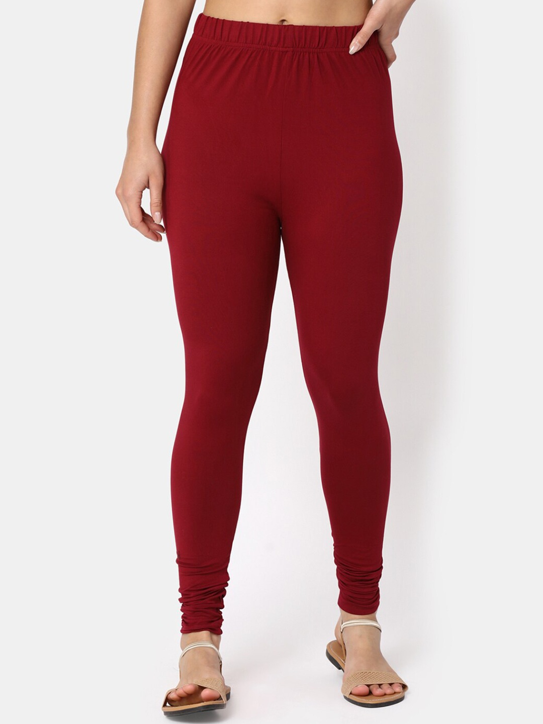 

V-Mart Churidar Length Leggings, Maroon