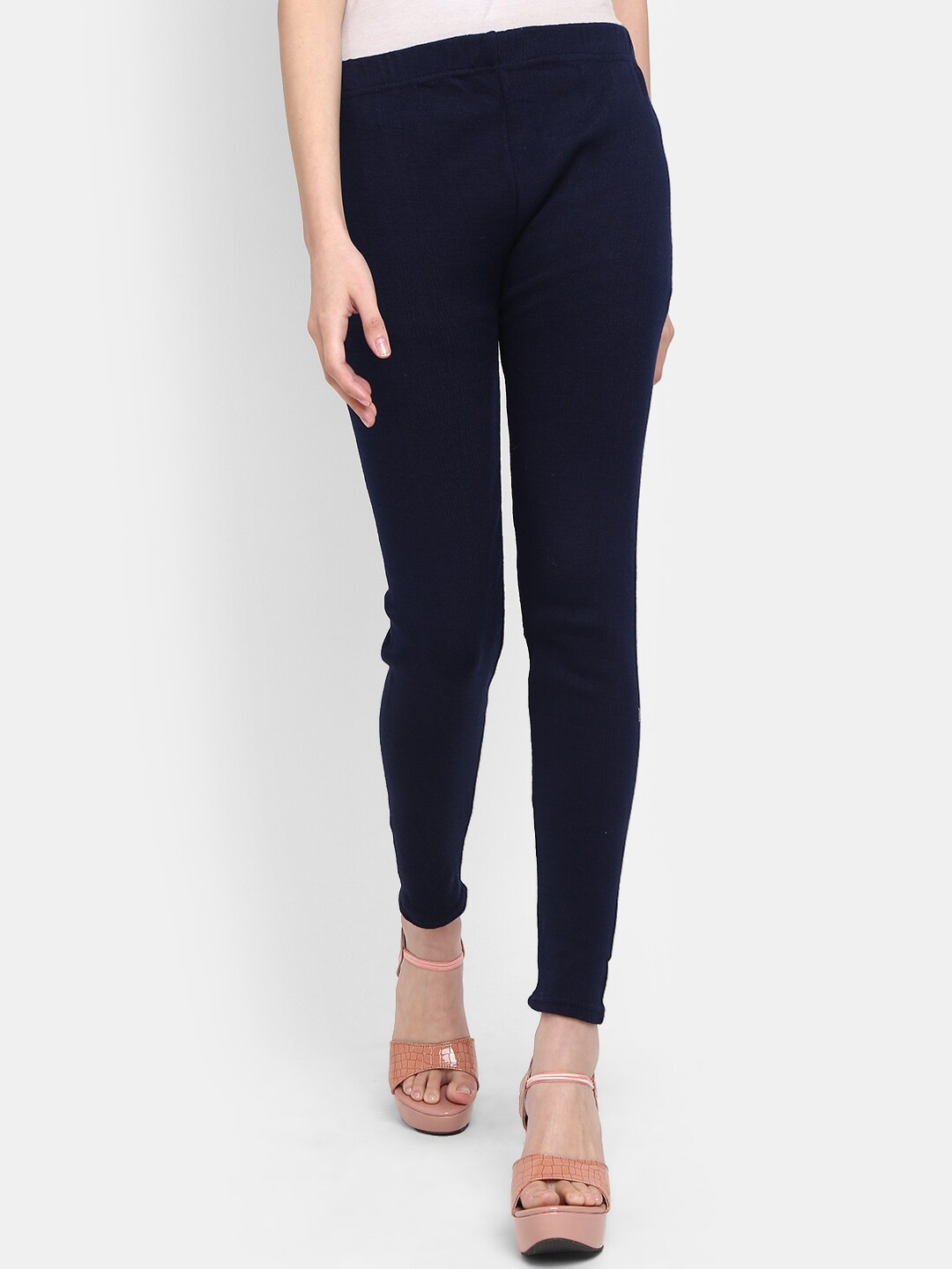 

V-Mart Cotton Ankle Length Leggings, Navy blue