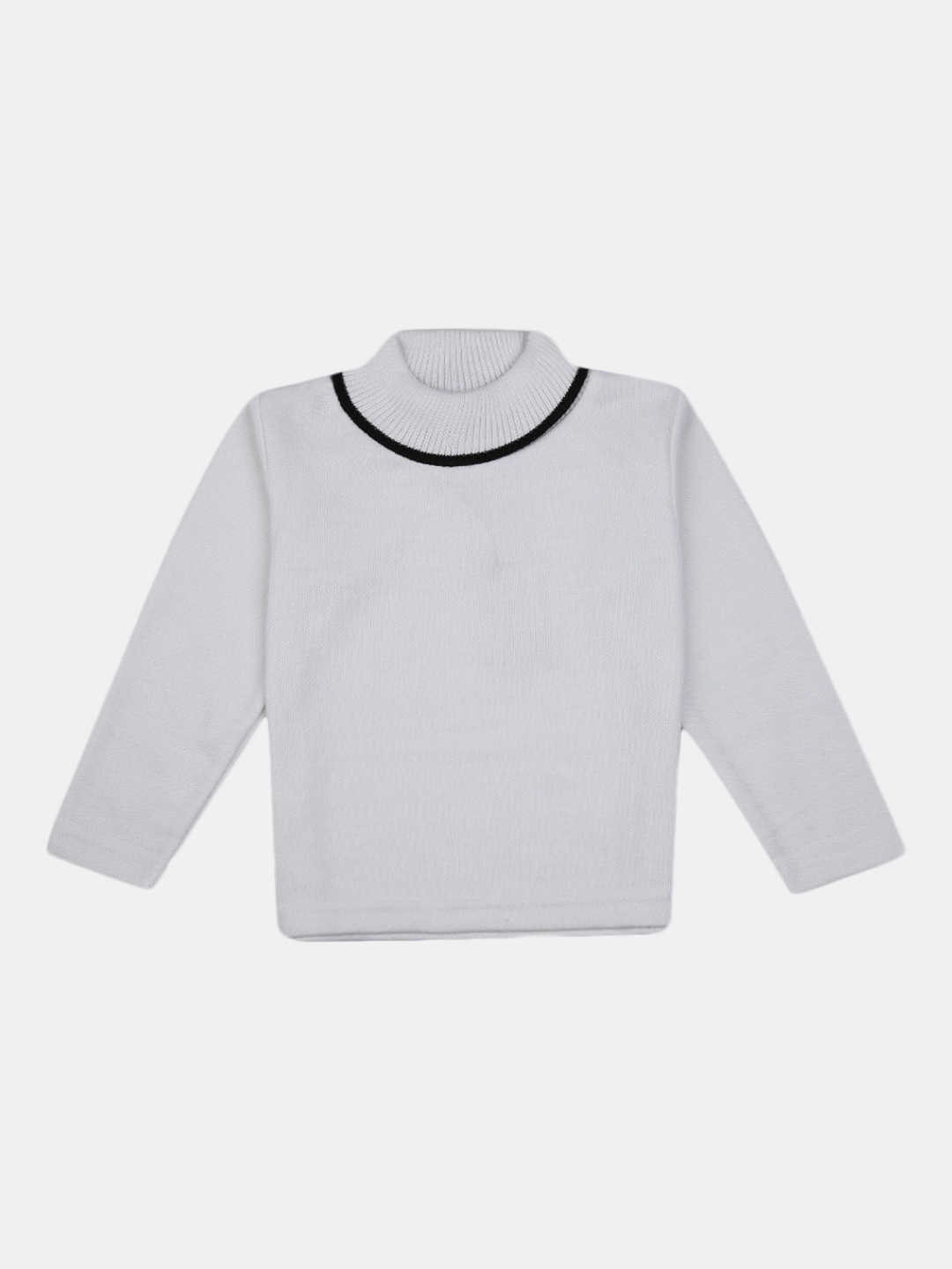 

V-Mart Boys Turtle Neck Cotton Pullover, White