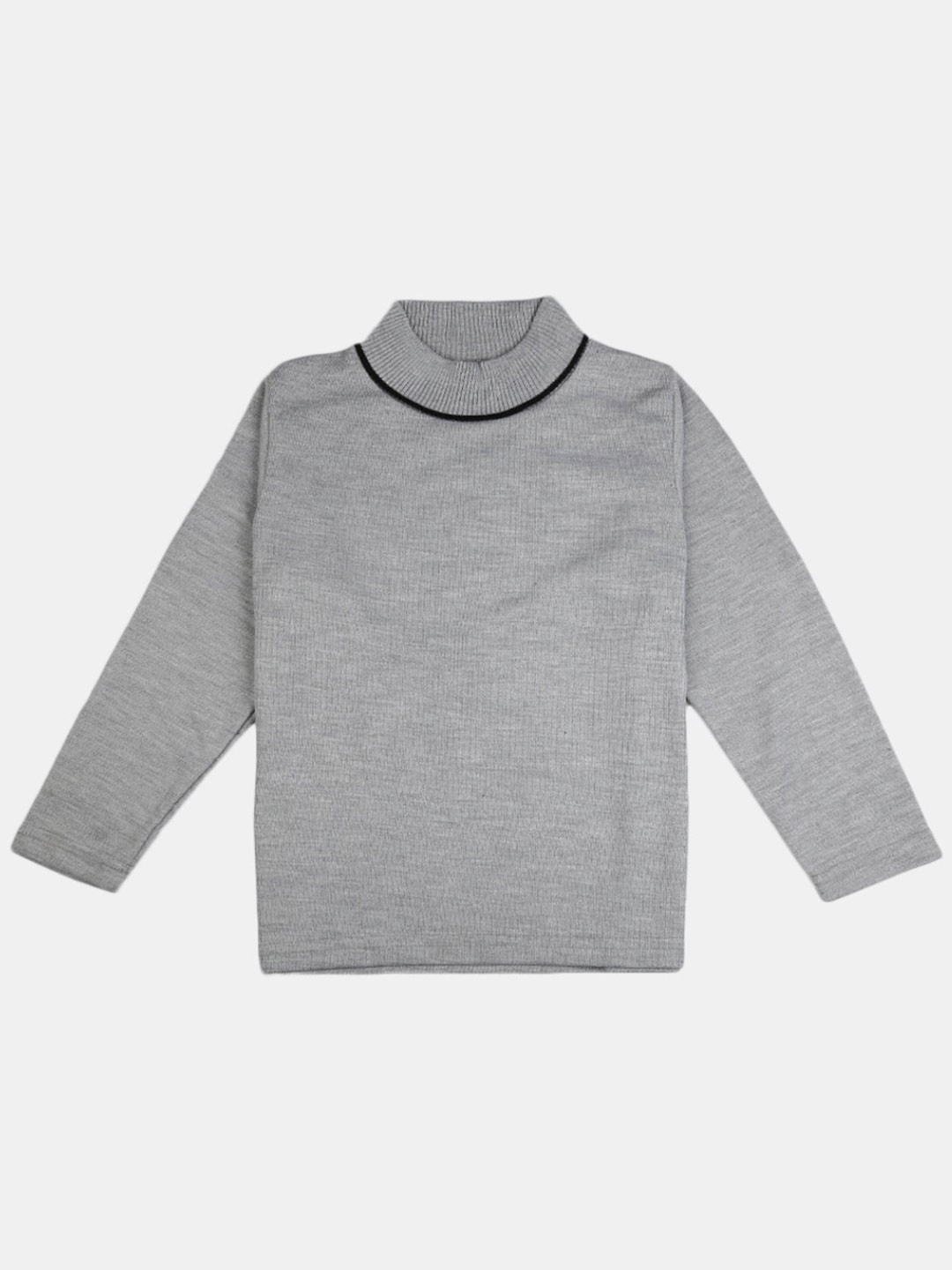 

V-Mart Boys Grey & Black Ribbed Pullover