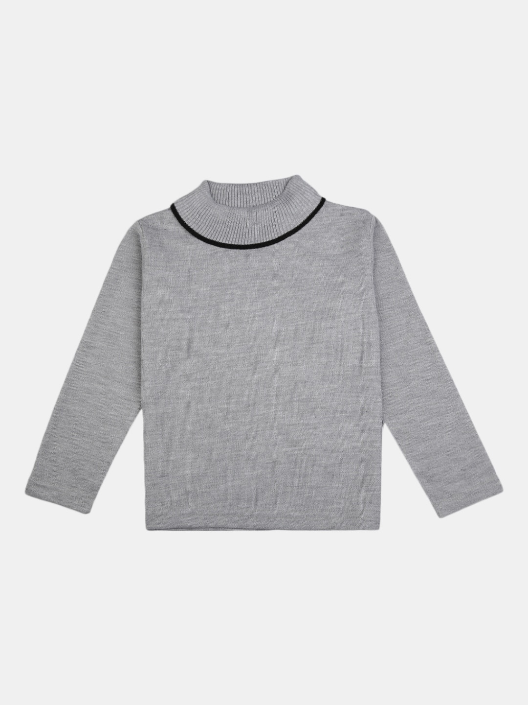 

V-Mart Boys High Neck Cotton Pullover, Grey