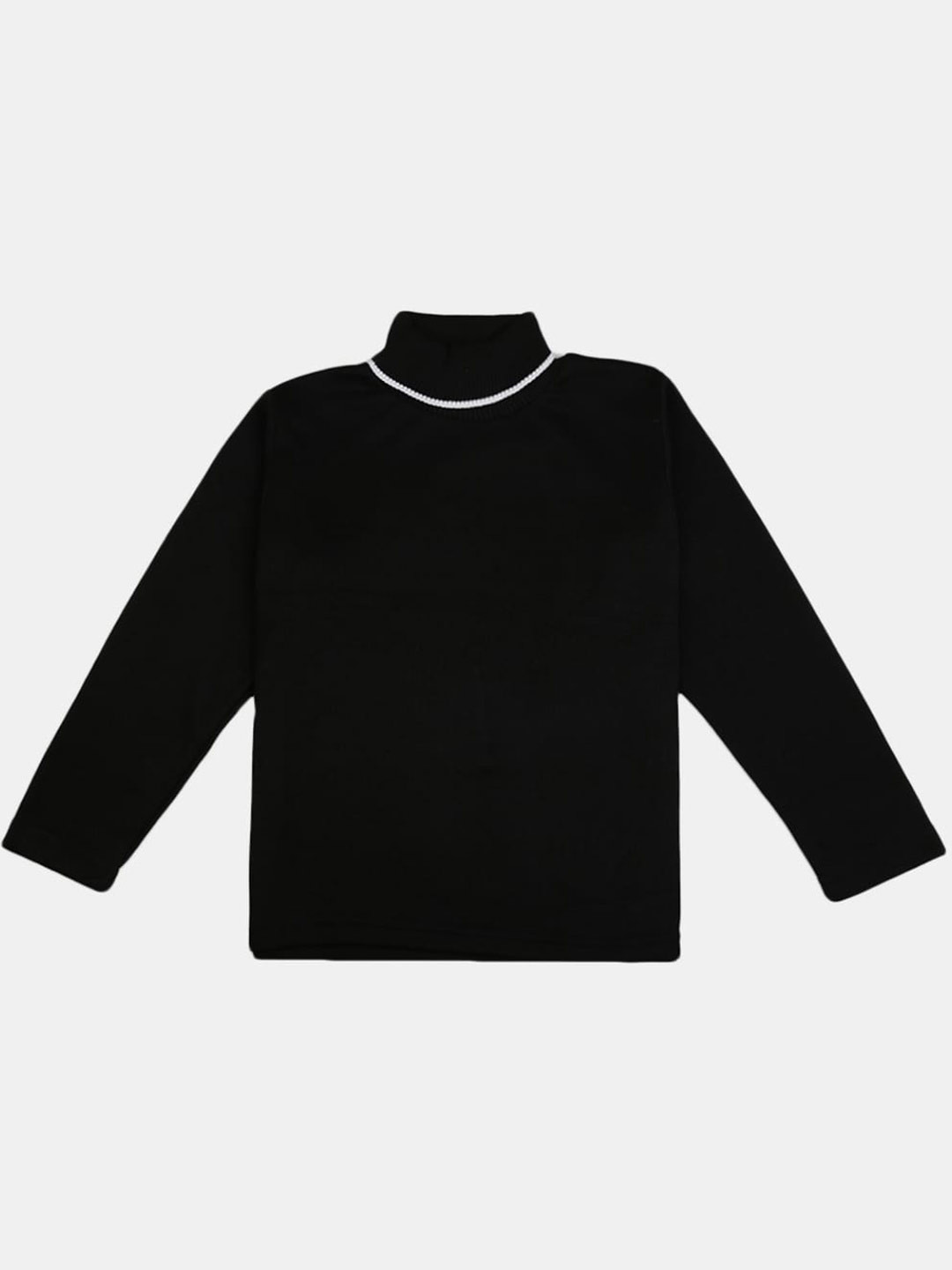 

V-Mart Boys Turtle Neck Cotton Pullover, Black