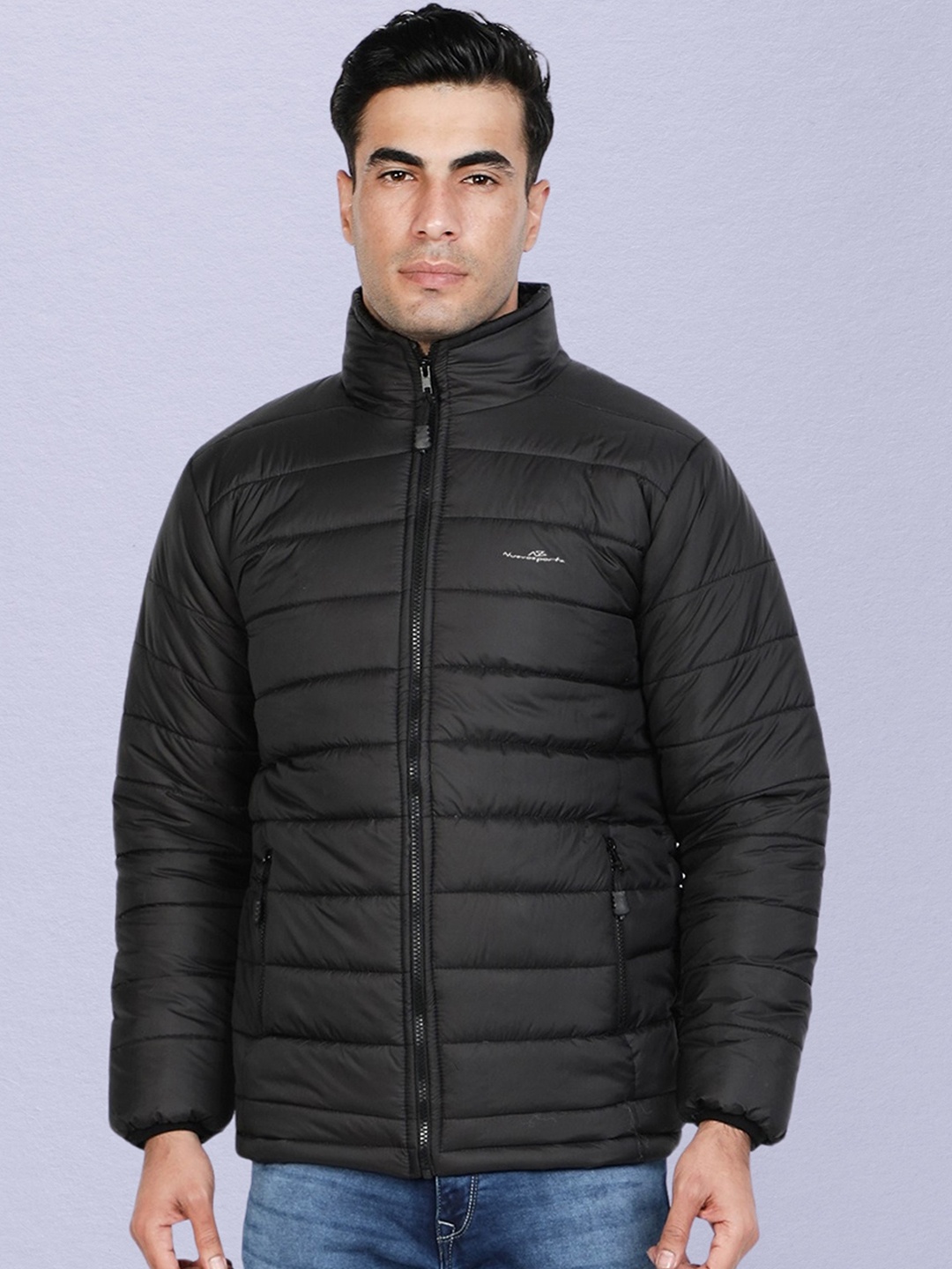 

NUEVOSDAMAS Mock Collar Puffer Jacket, Black