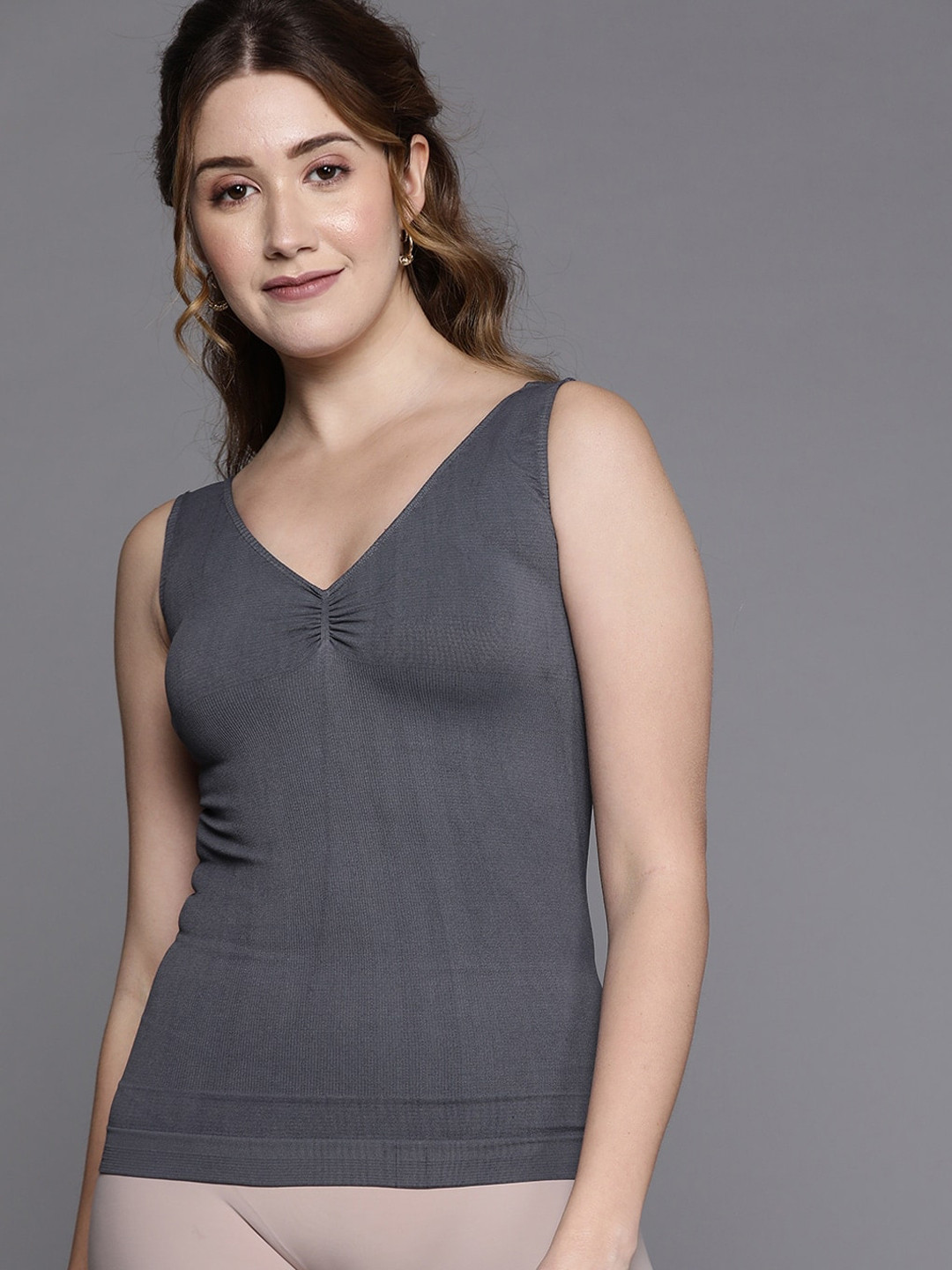 

Inddus Non-Padded Seamless Camisole, Grey