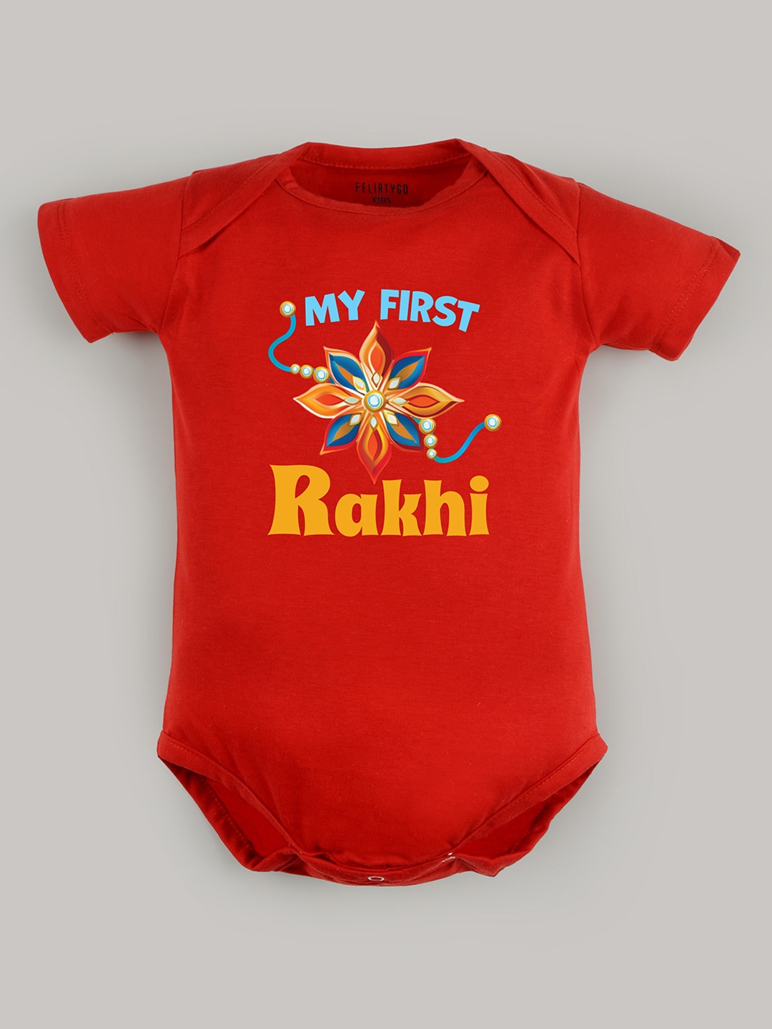 

FFLIRTYGO Infants Typography Printed Cotton Bodysuit, Red