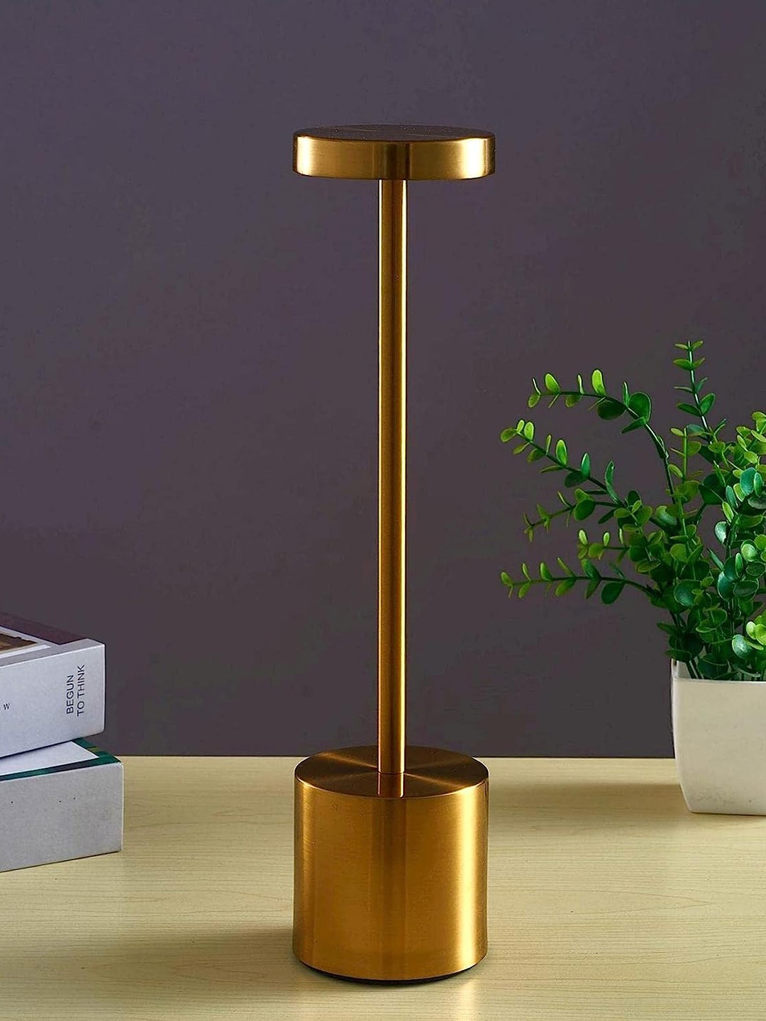 

XERGY LED Cordless 3 Color Touch Control Rechargeable Portable Table Lamp, Gold