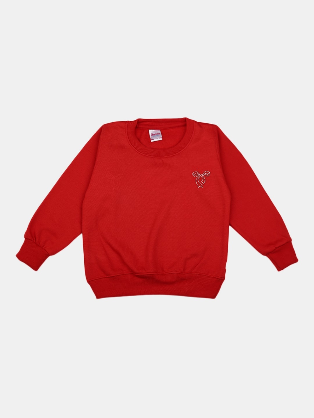 

V-Mart Girls Long Sleeve Cotton Pullover, Red