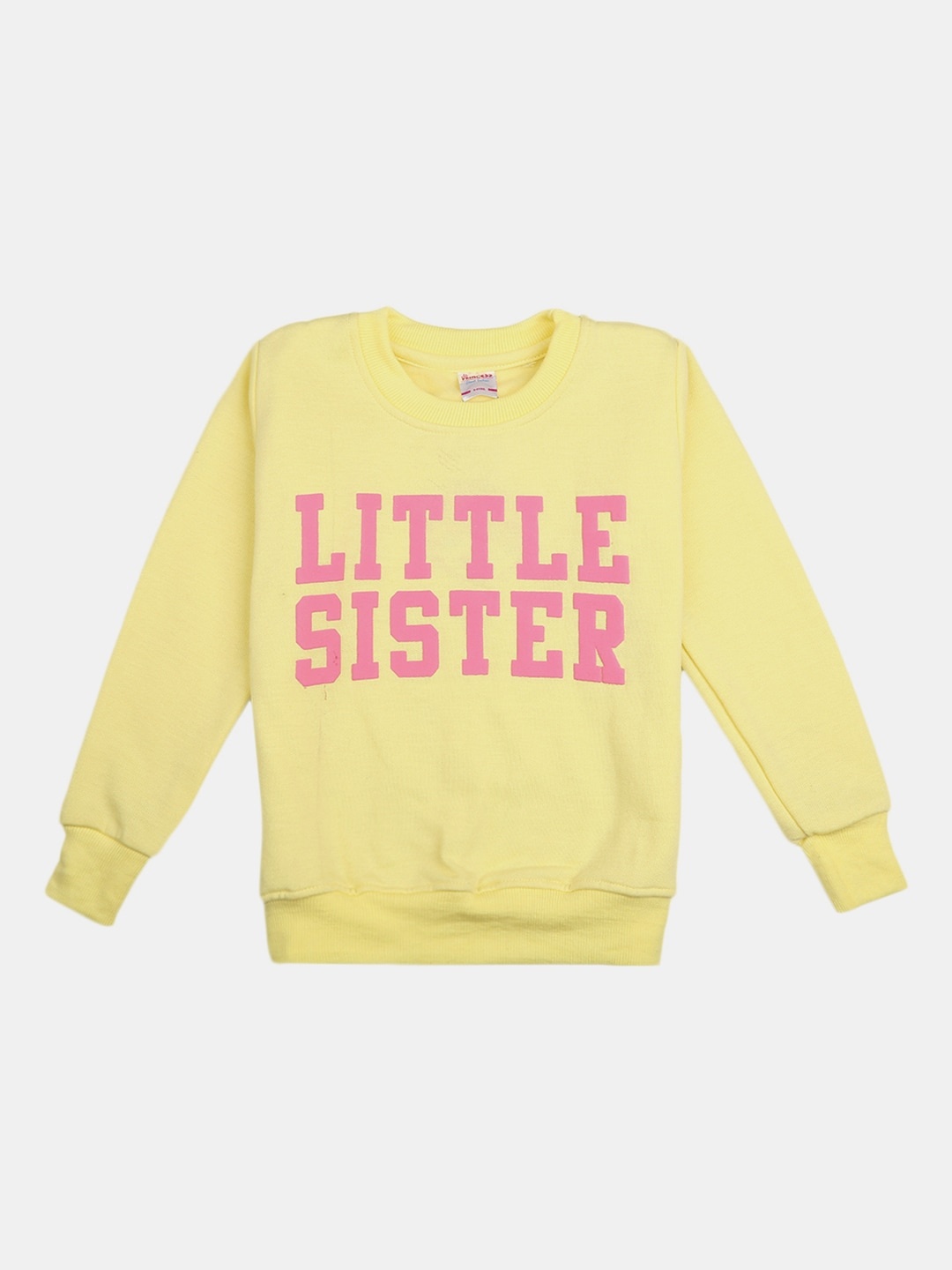 

V-Mart Girls Printed Fleece Sweatshirt, Yellow