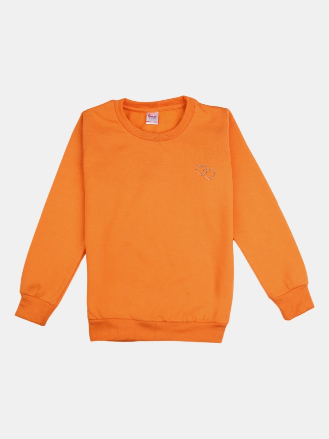 

V-Mart Embellished Round Neck Cotton Pullover Sweatshirt, Orange