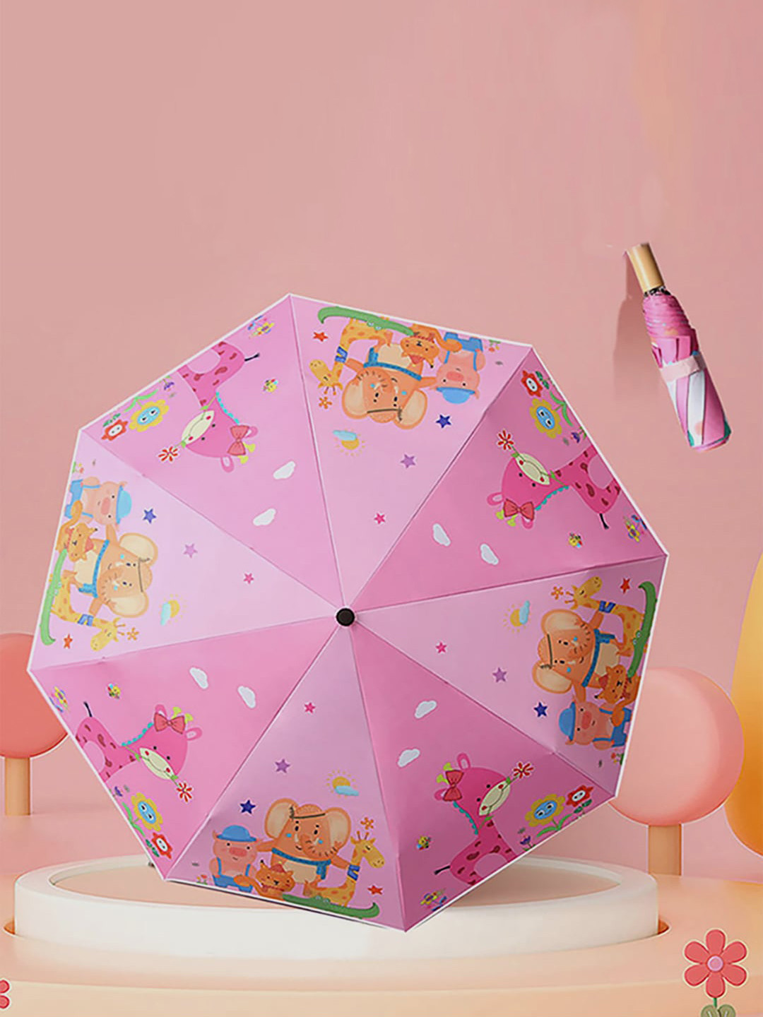 

Little Surprise Box LLP Printed UPF 50+ Umbrella, Pink