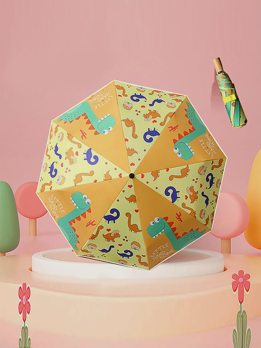 

Little Surprise Box LLP Kids Printed UPF 50+ Umbrella, Yellow