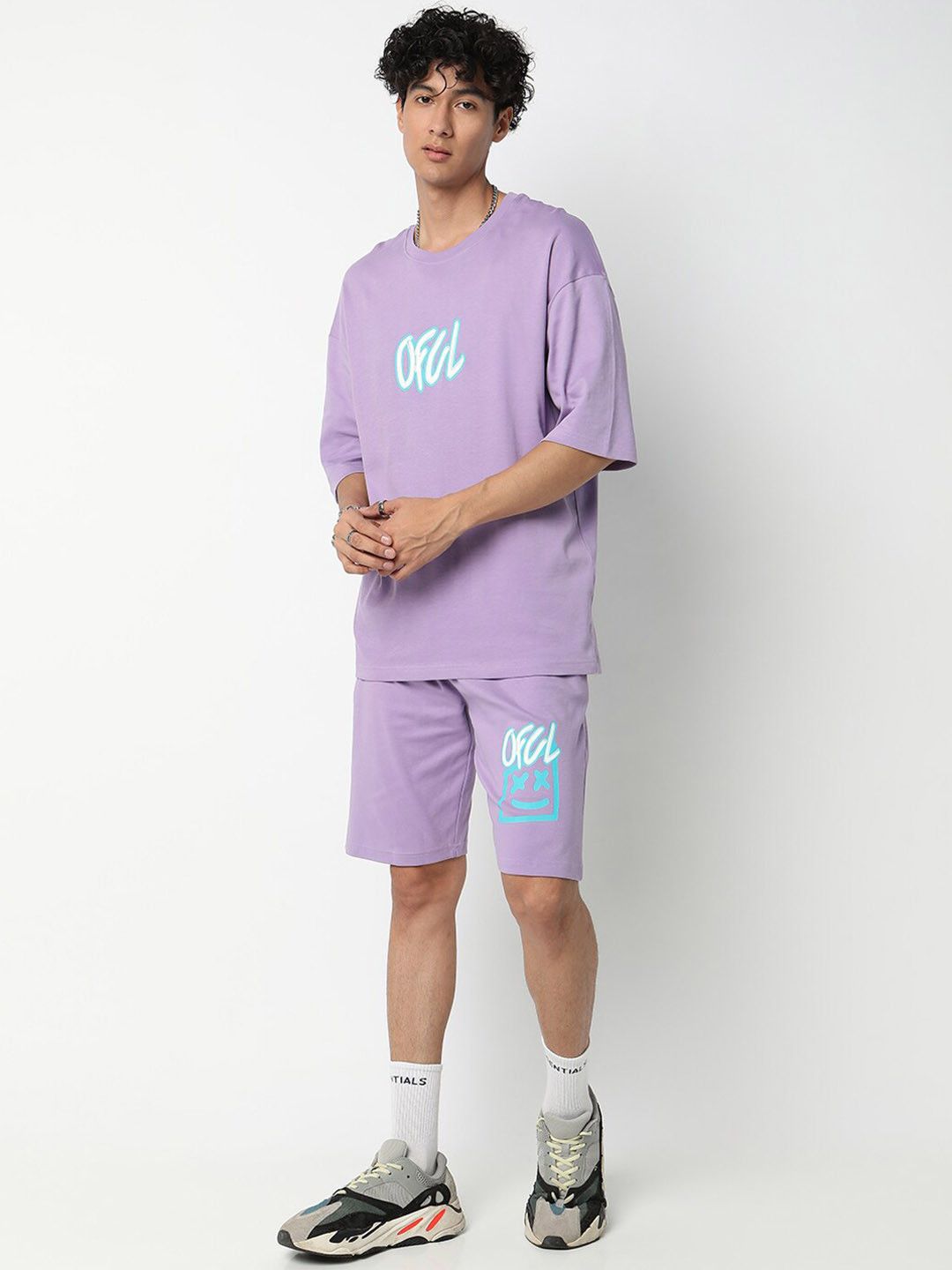

7Shores Graphic Printed Pure Cotton Co-Ords, Lavender