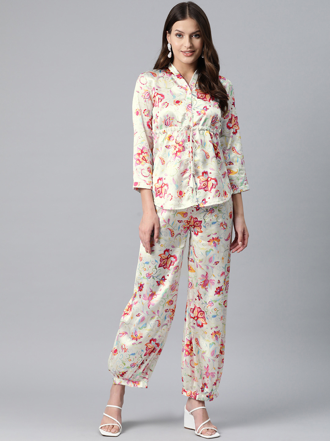 

Readiprint Printed Shirt & Trousers, Cream