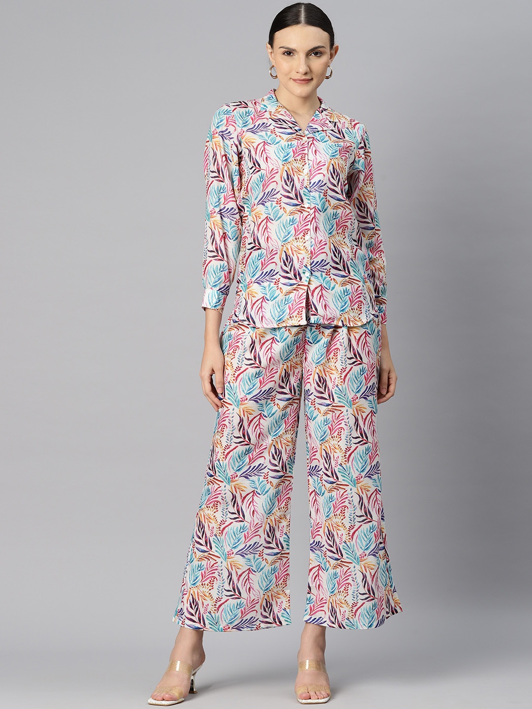 

Readiprint Printed Pure Cotton Shirt & Palazzos, Multi