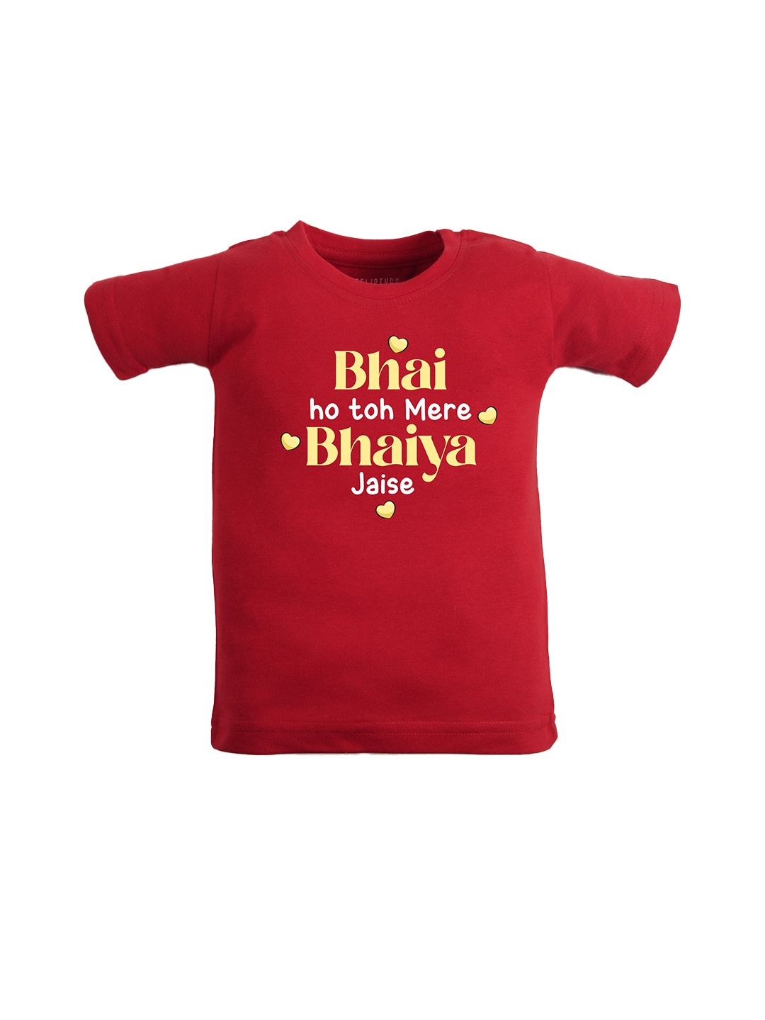 

FFLIRTYGO Kids Typography Printed Cotton T-shirt, Red