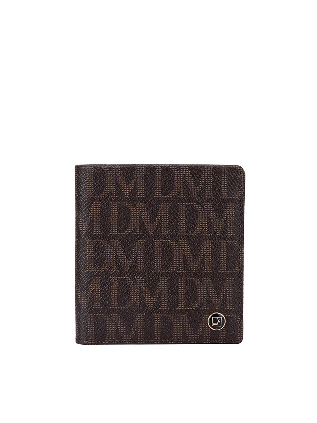 

Da Milano Men Textured Leather Two Fold Wallet, Brown
