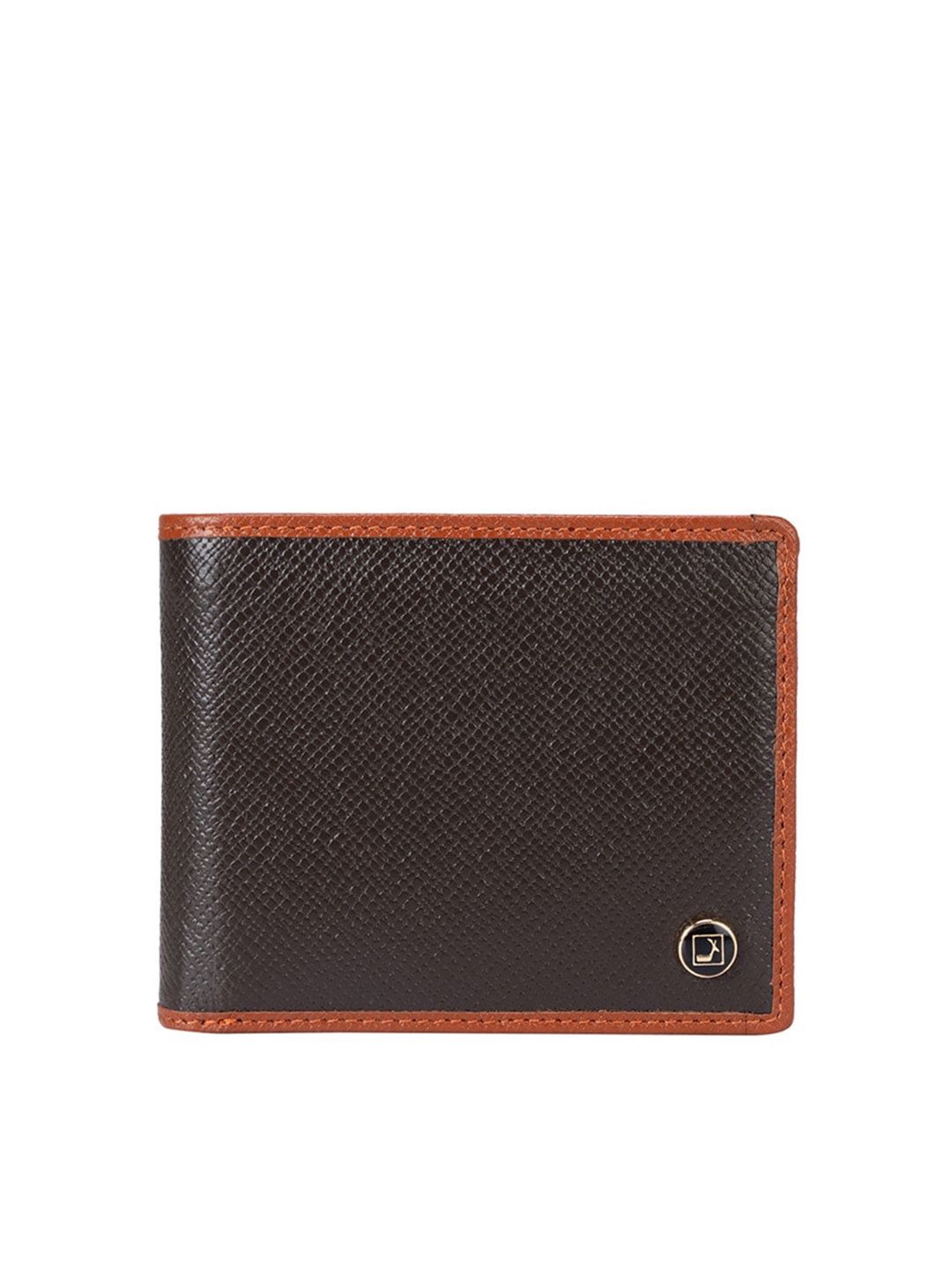 

Da Milano Men Textured Leather Two Fold Wallet, White