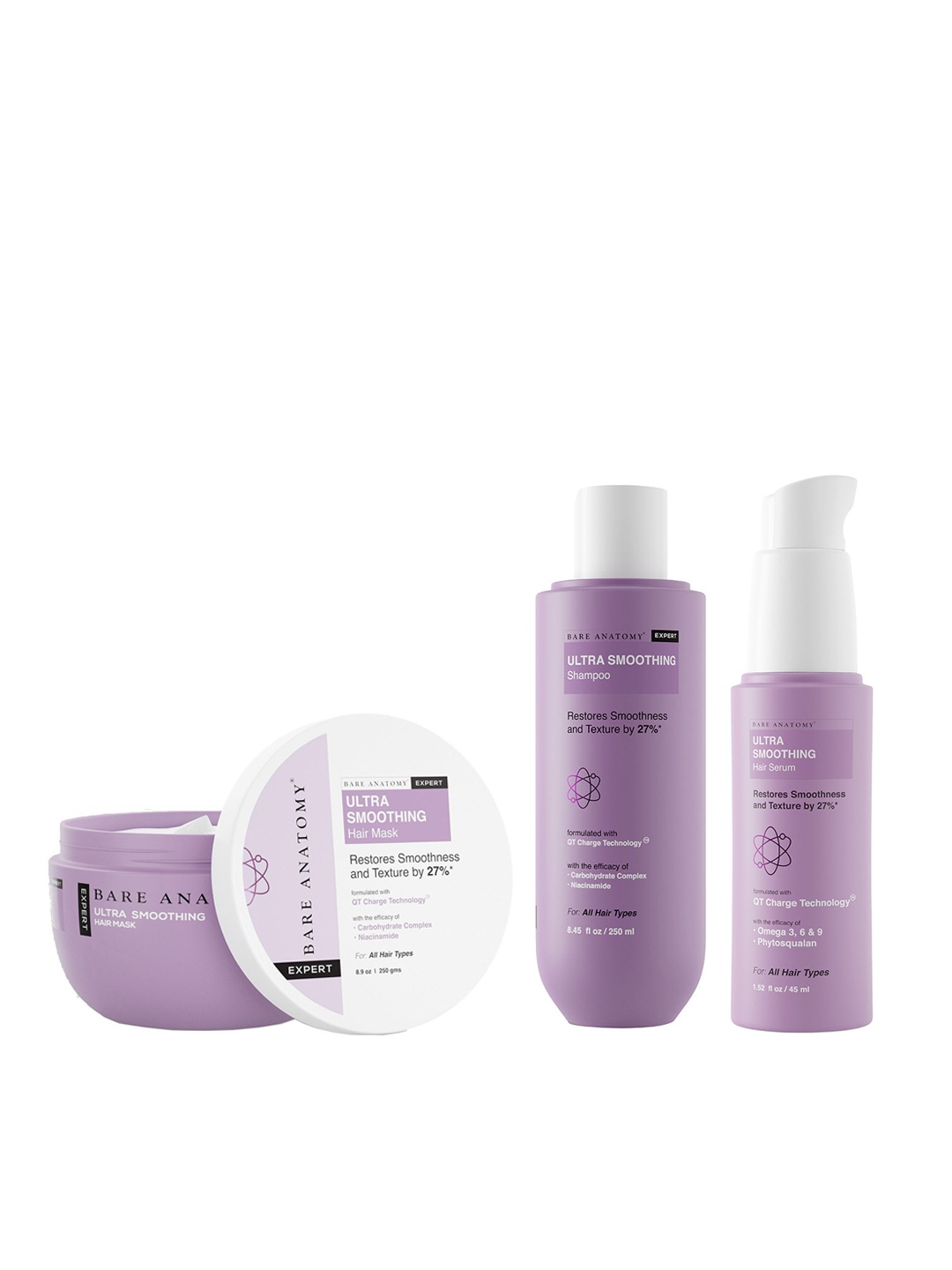 

Bare Anatomy Expert Ultra Smoothing Hair Care Combo, Purple