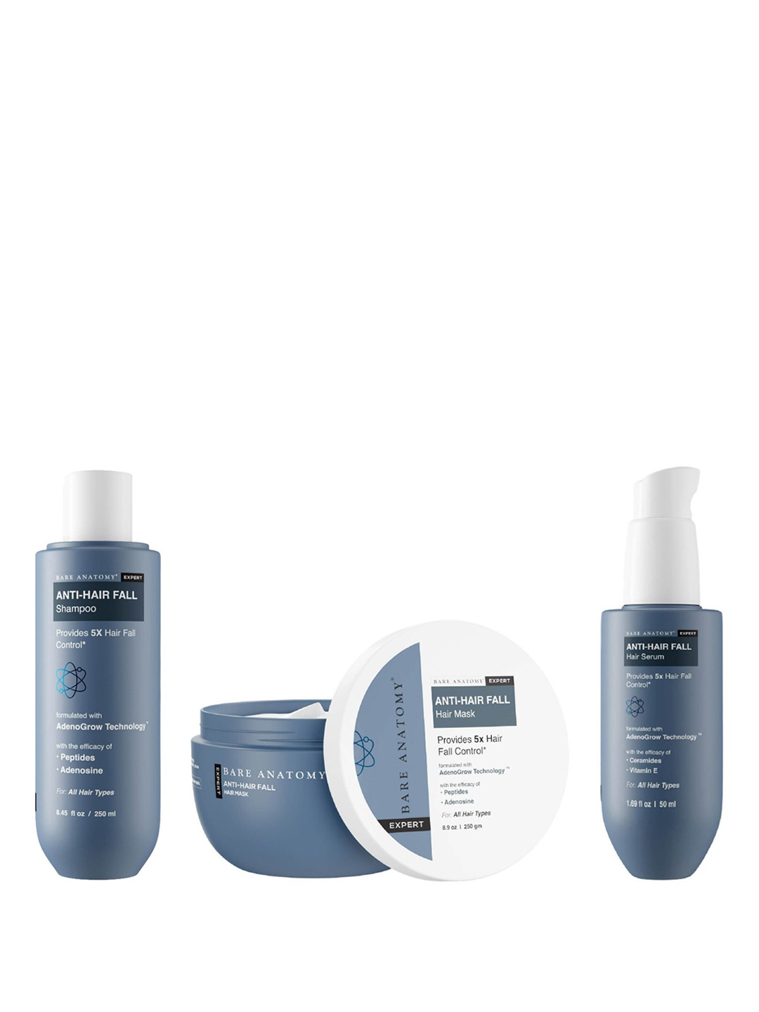 

Bare Anatomy Anti Hair Fall Hair Care Combo, Blue