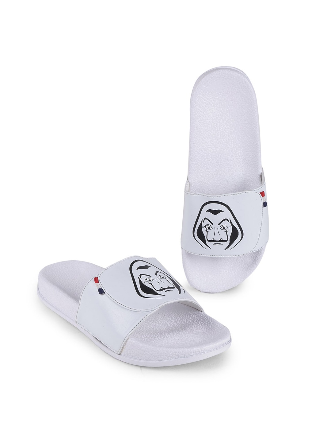 

PERY PAO Men Printed Sliders, White