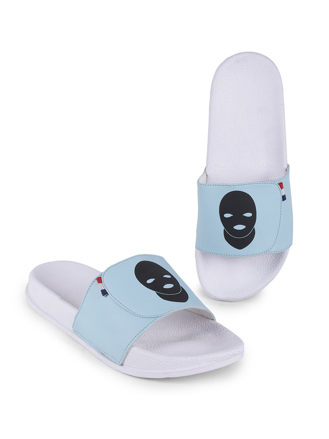 

PERY PAO Men Printed Sliders, Blue