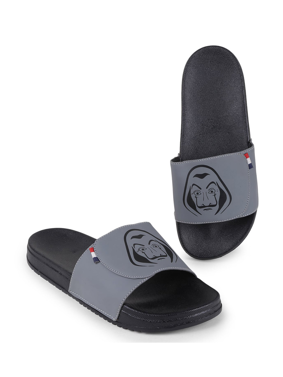 

PERY PAO Men Printed Sliders, Grey