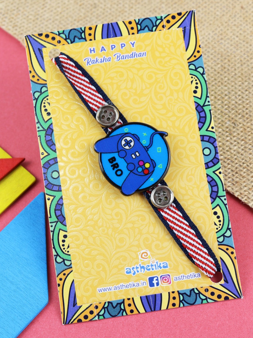 

Asthetika Boys Video Game Rakhi, Blue