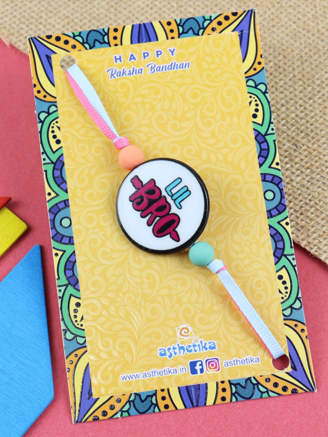 

Asthetika Boys Little Brother Rakhi, White