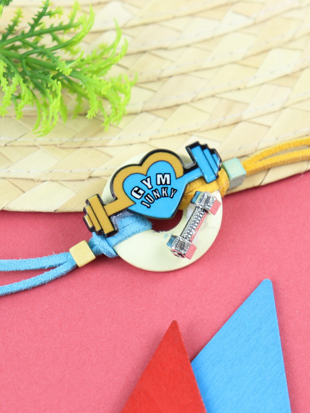 

Asthetika Boys Gym Freak Fitness Charm Rakhi, Blue