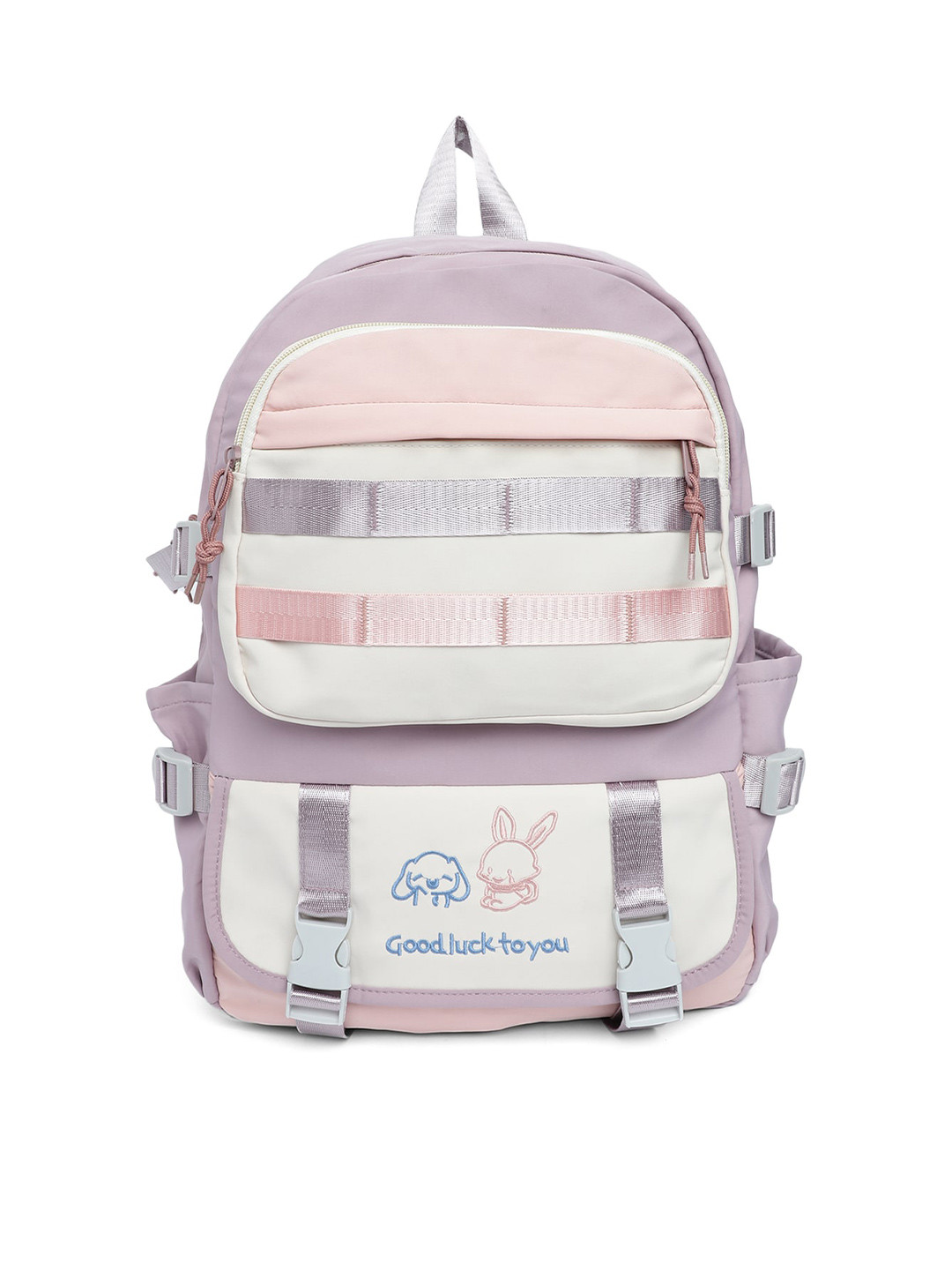 

Kids On Board Unisex Kids Colourblocked Backpack With Compression Strap, Purple