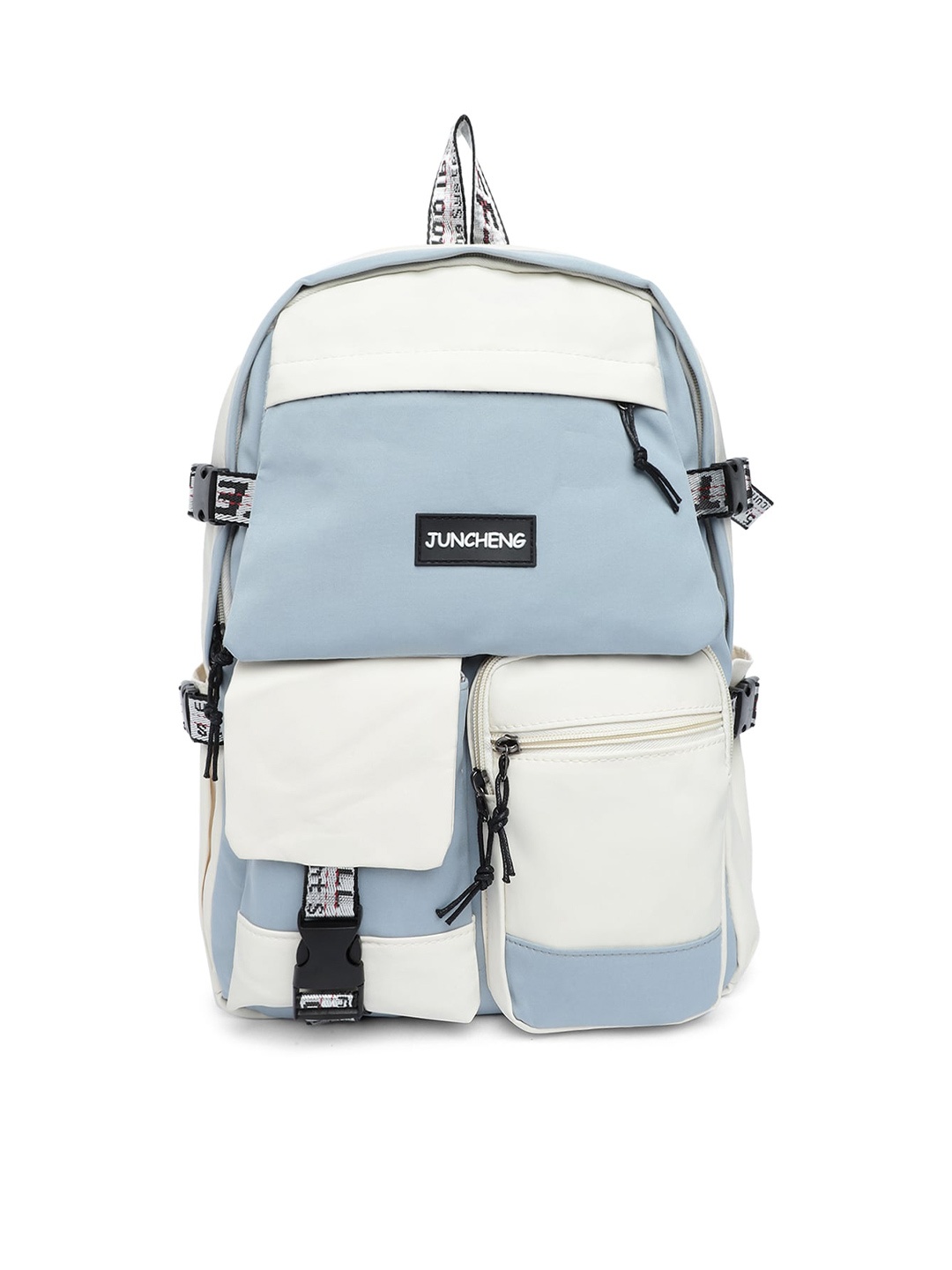 

Kids On Board Unisex Kids Colourblocked Compression Strap Backpack, White
