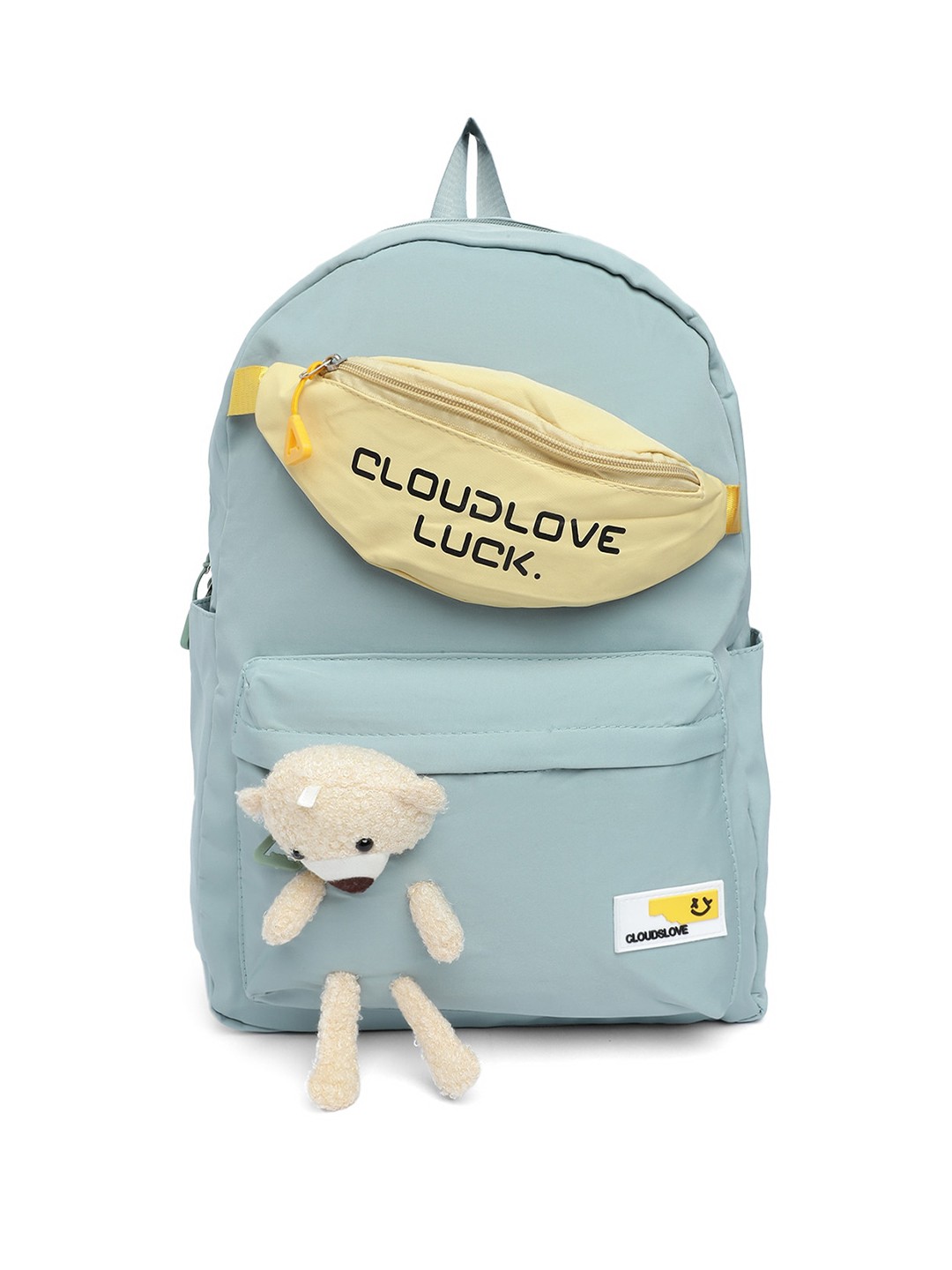 

Kids On Board Unisex Kids Backpack With Attached Waist Bag & Teddy, Blue