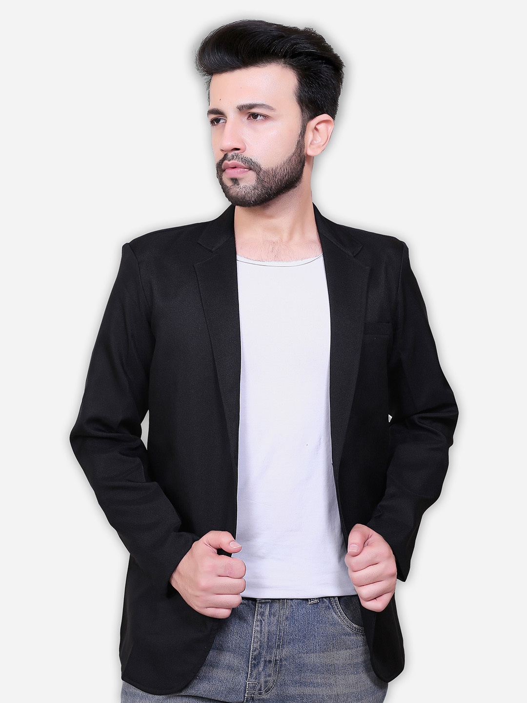 

Avaeta Single-Breasted Casual Blazer, Black