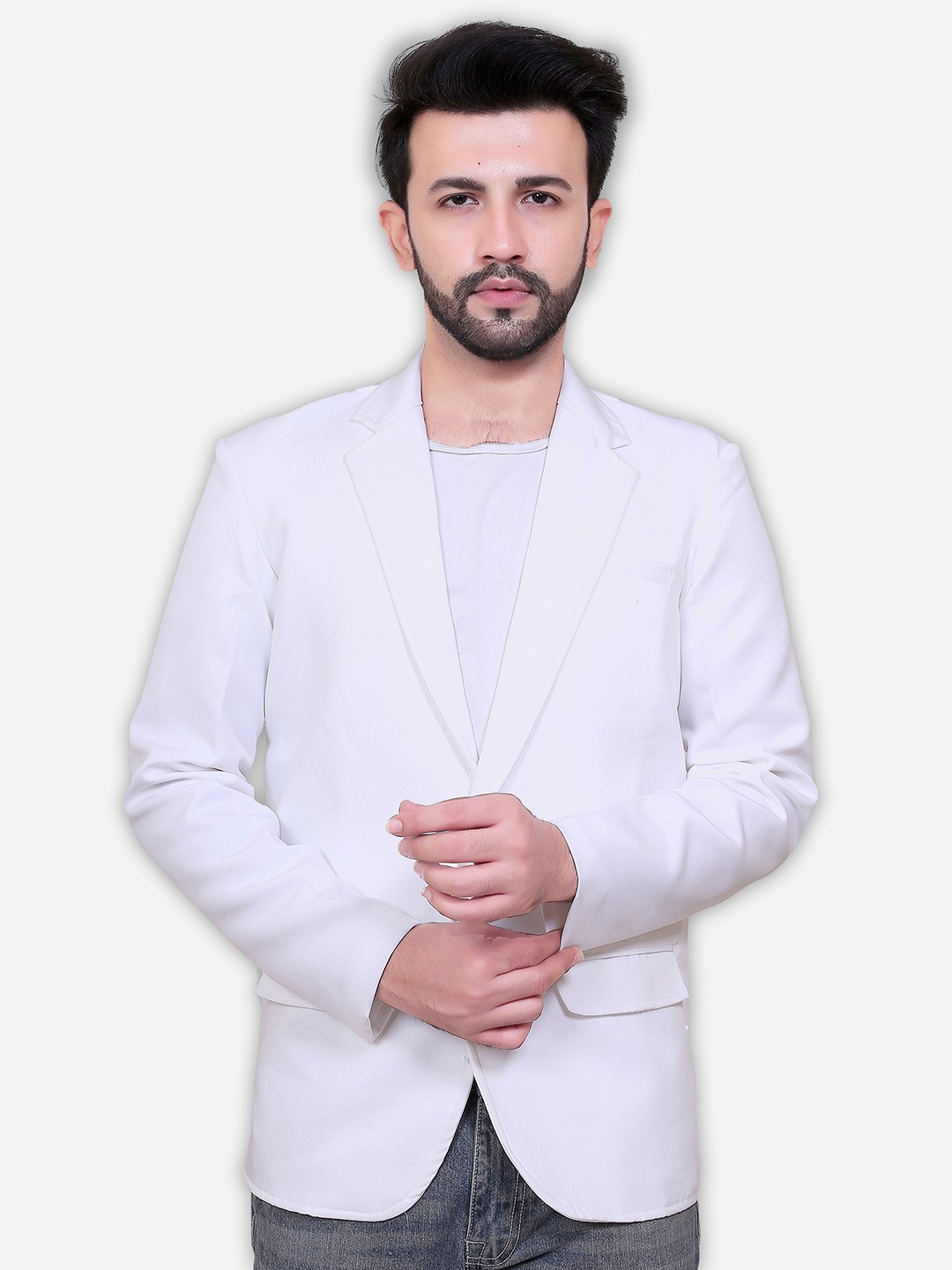 

Avaeta Single-Breasted Casual Blazer, White