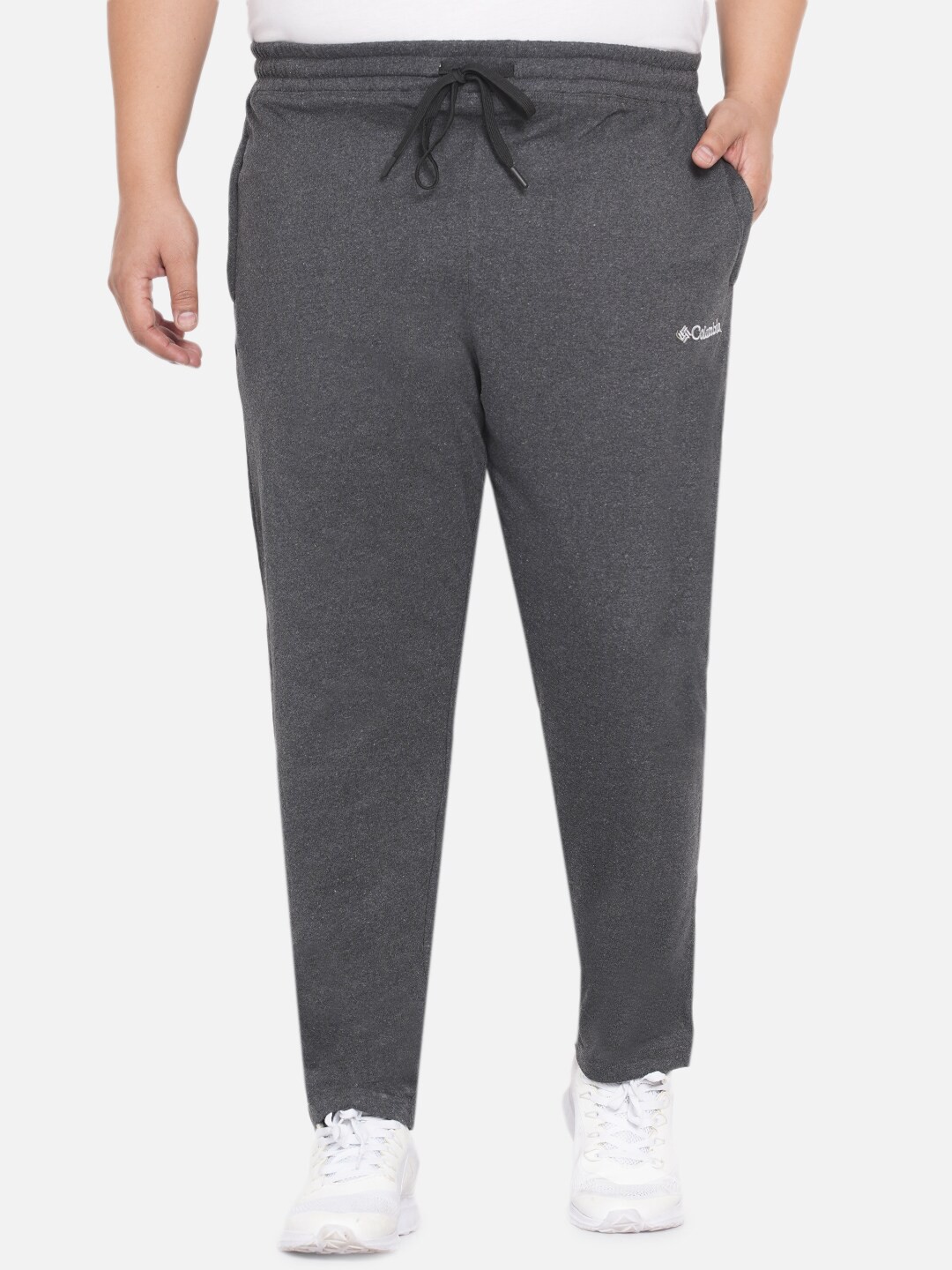 

Santonio Men Plus Size Pure Cotton Sports Track Pants, Grey