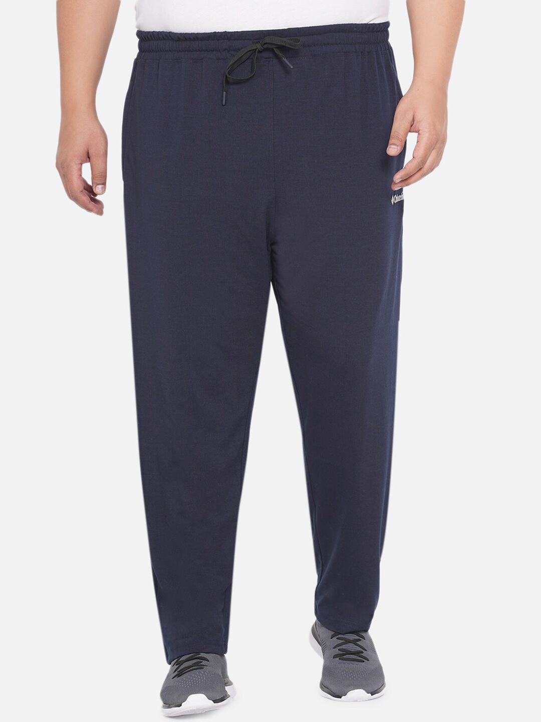 

Santonio Men Plus Size Pure Cotton Sports Track Pants, Navy blue