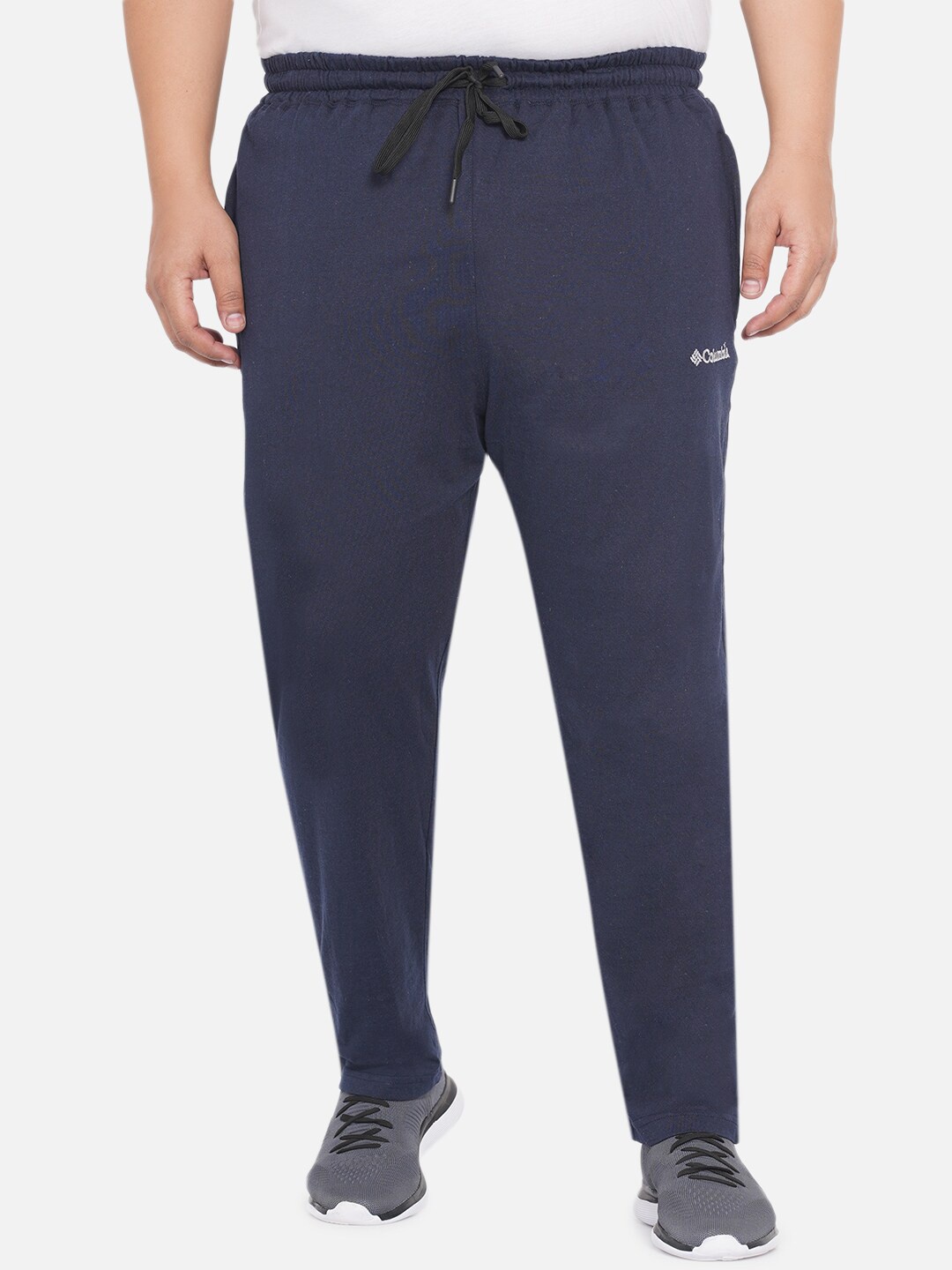 

Santonio Men Plus Size Pure Cotton Track Pants, Navy blue