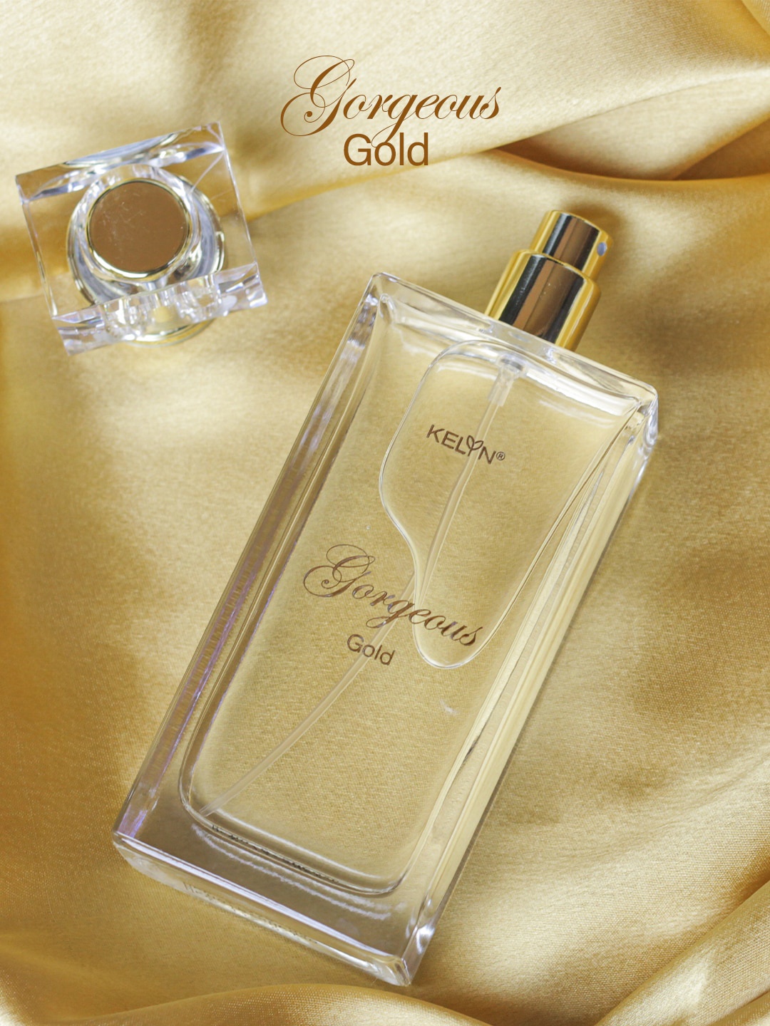 

KELYN Set Of 2 Long Lasting Gorgeous Gold EDP & Ultimate Amber Perfume -100ml Each, Transparent