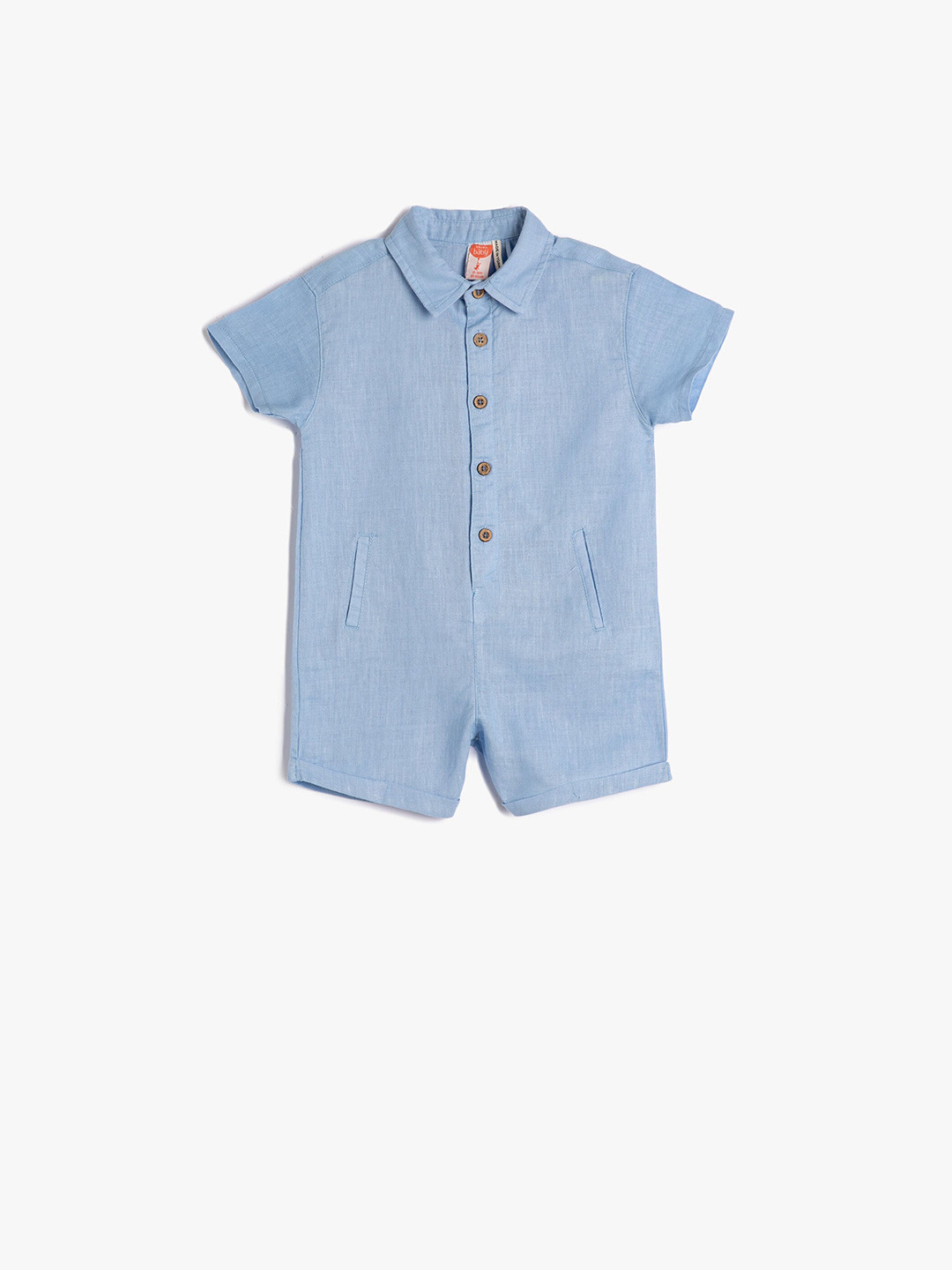 

Koton Boys Shirt Collar Jumpsuit, Blue