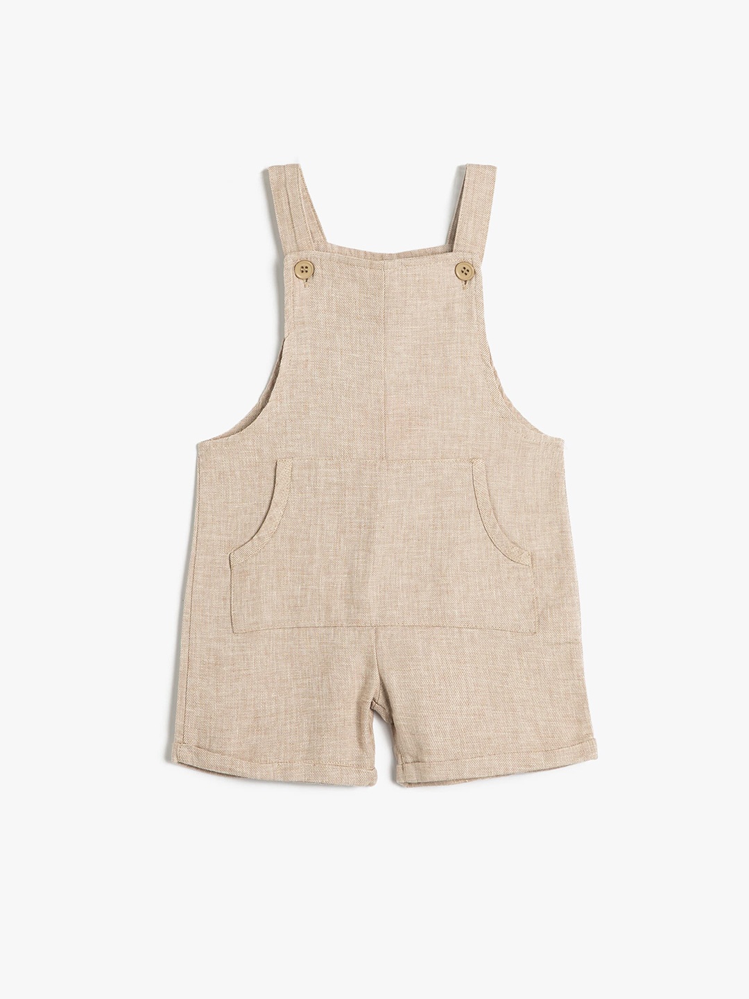 

Koton Infants Boys Linen Cotton Dungaree, Brown