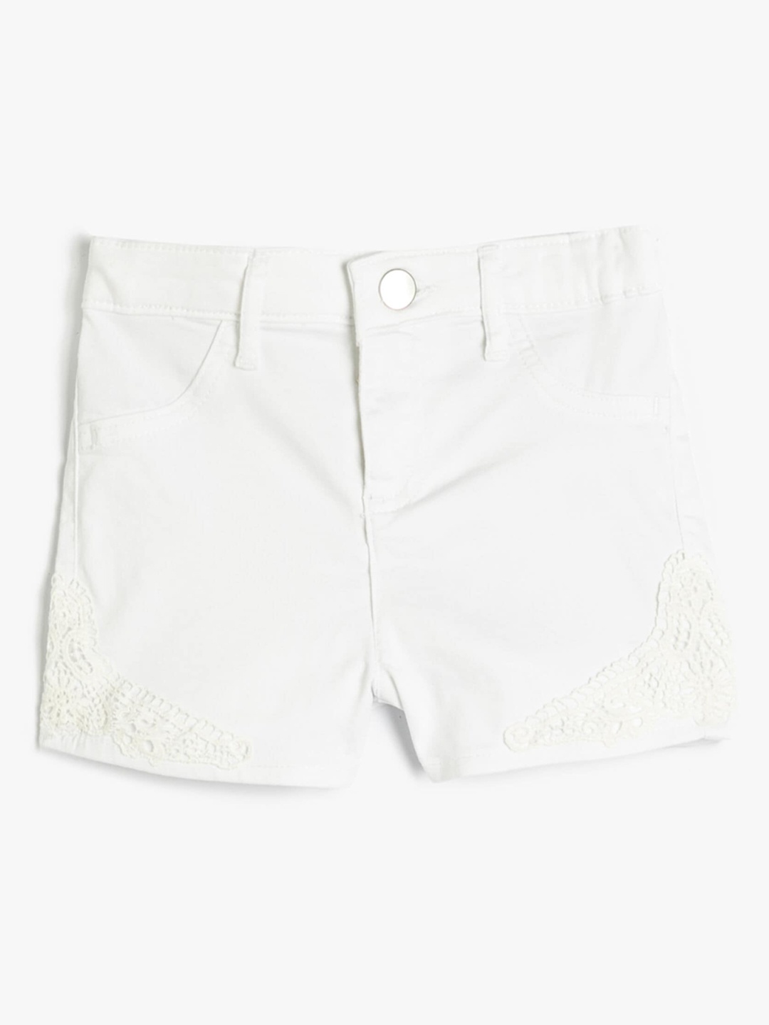 

Koton Mid-Rise Regular Fit Denim Shorts, White