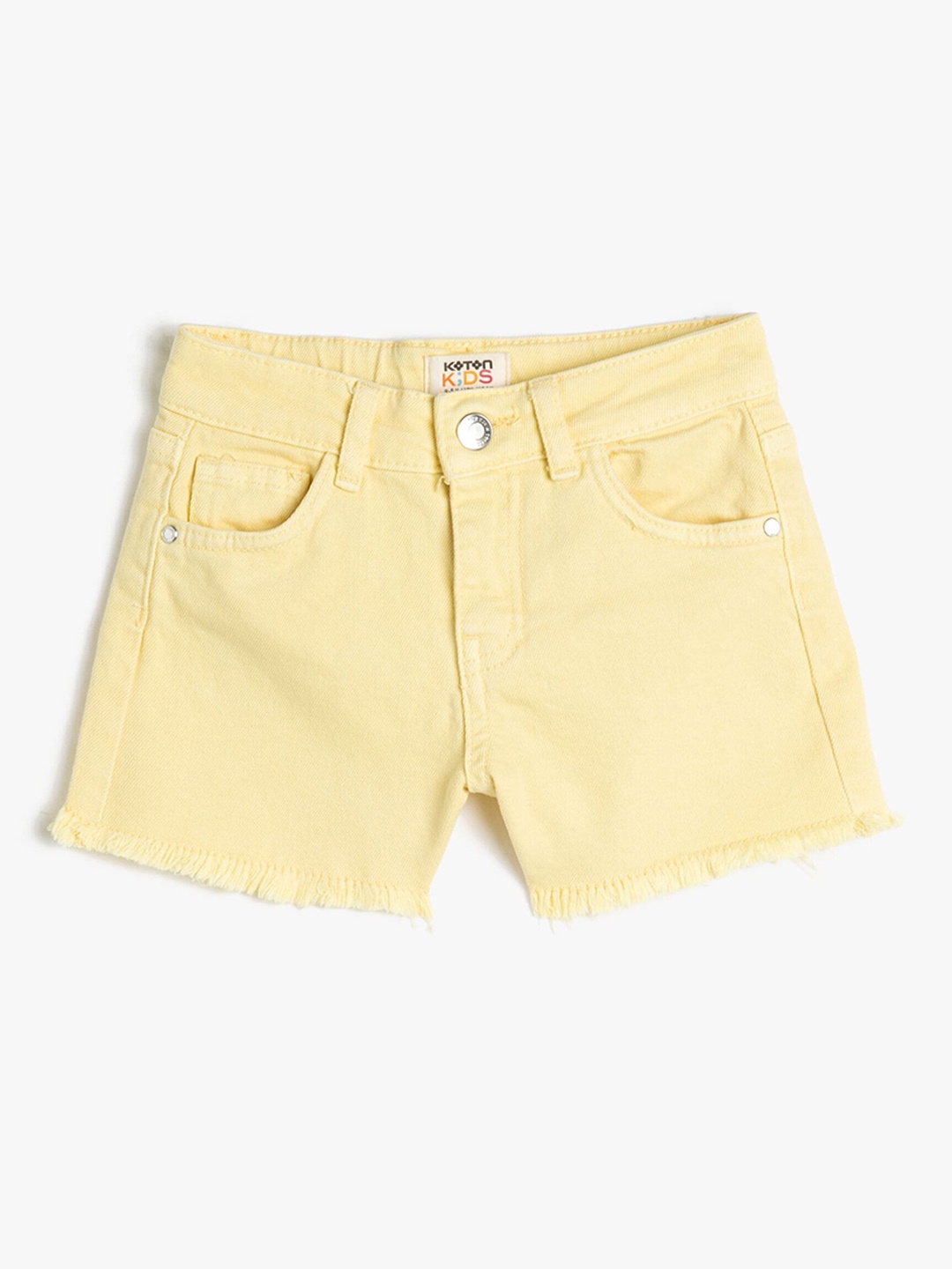 

Koton Girls Mid-Rise Denim Shorts, Yellow