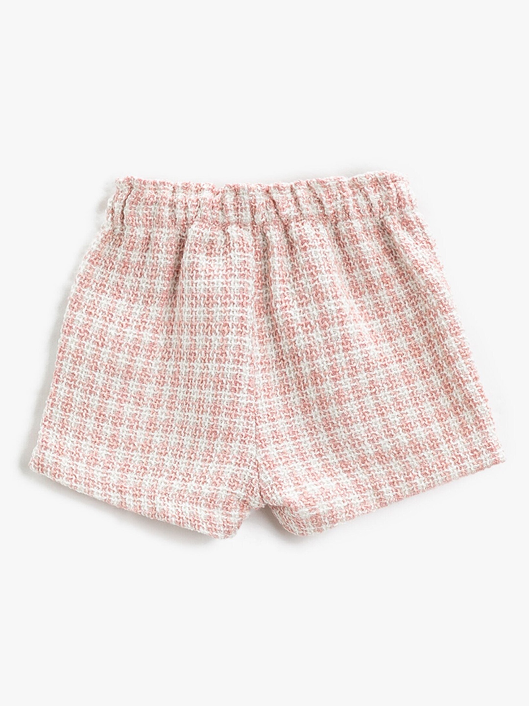 

Koton Girls Mid Rise Self Design Shorts, Pink