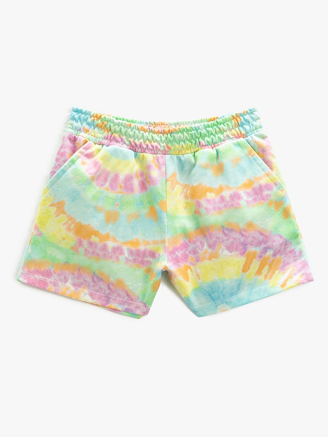 

Koton Girls Mid Rise Tie & Dye Shorts, Blue