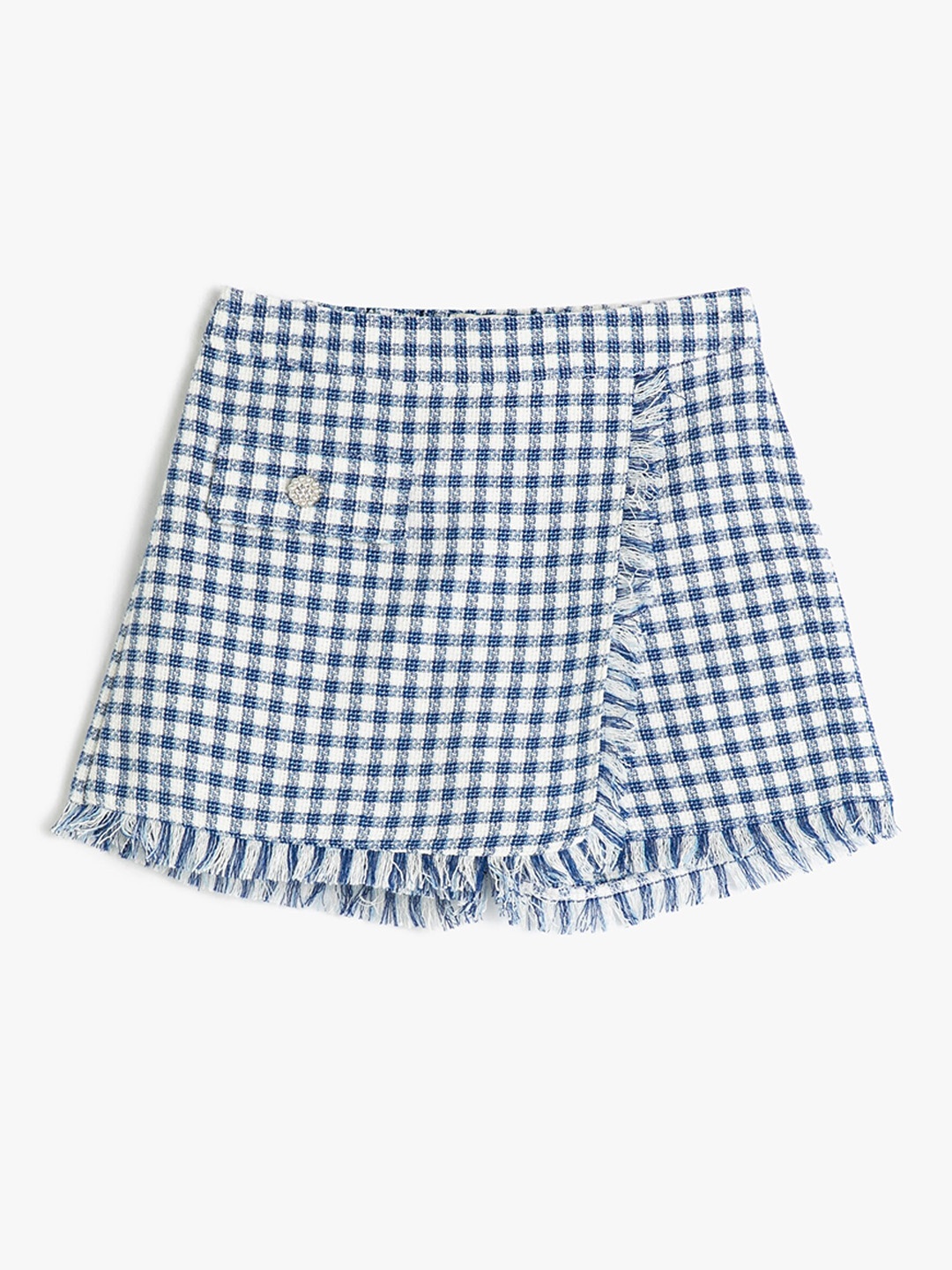 

Koton Girls Checked Mini Skorts, Blue