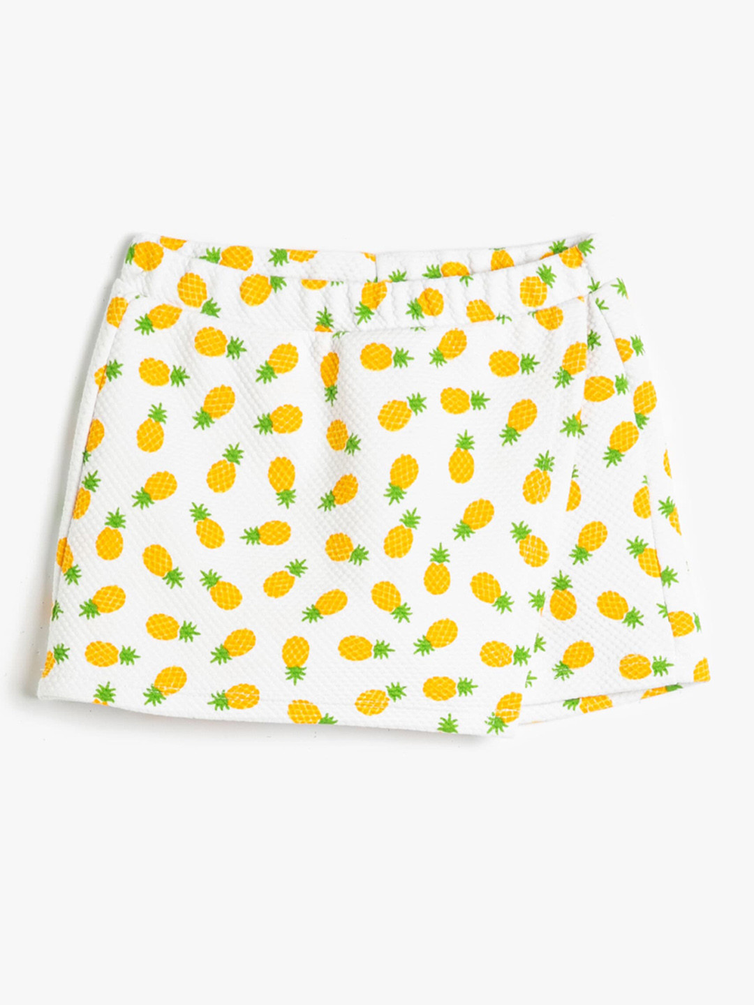 

Koton Girls Conversational Printed Mini Skorts, White
