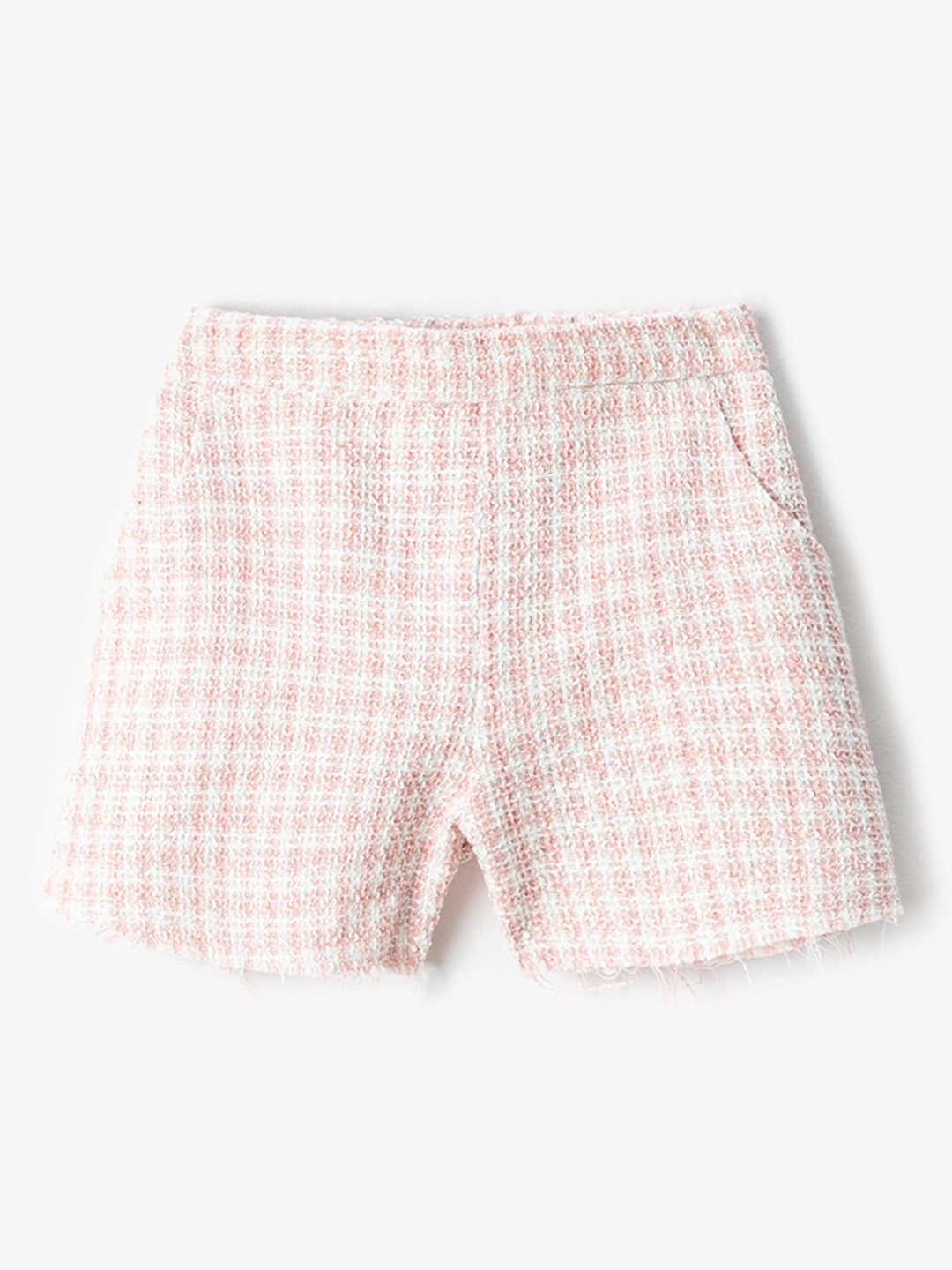 

Koton Girls Checked Shorts, Pink