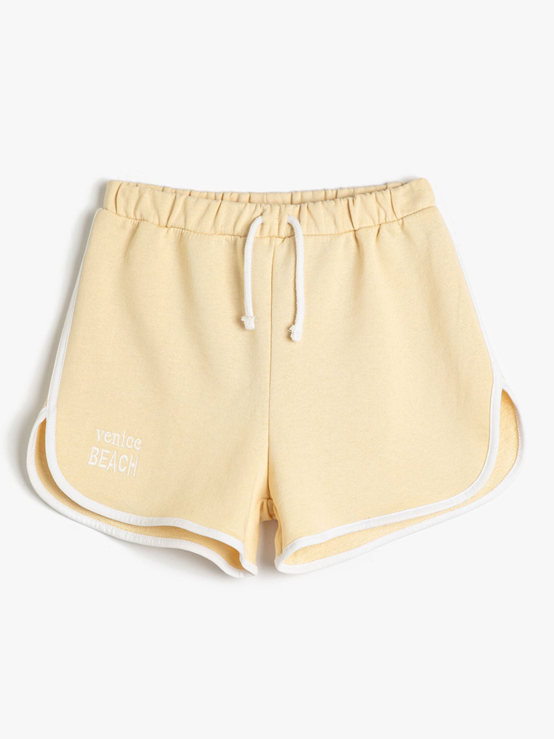

Koton Girls Mid-Rise Pure Cotton Regular Shorts, Beige